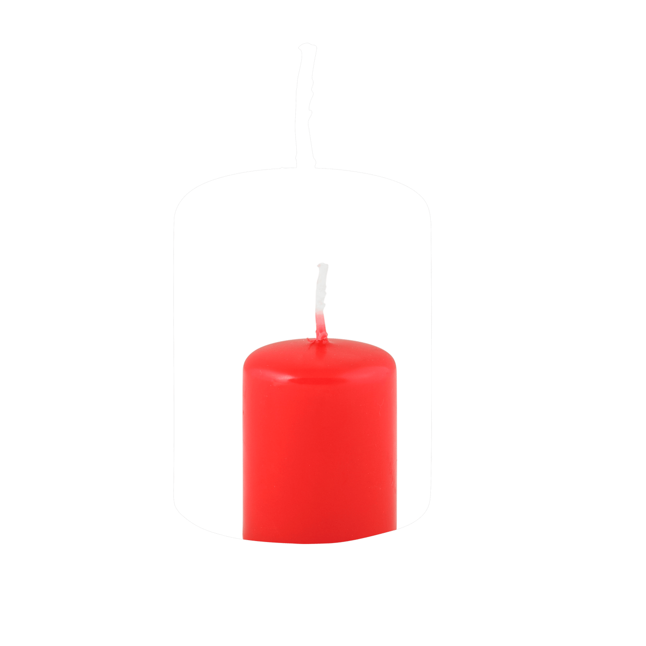 CILINDRO Bougie cylindrique rouge