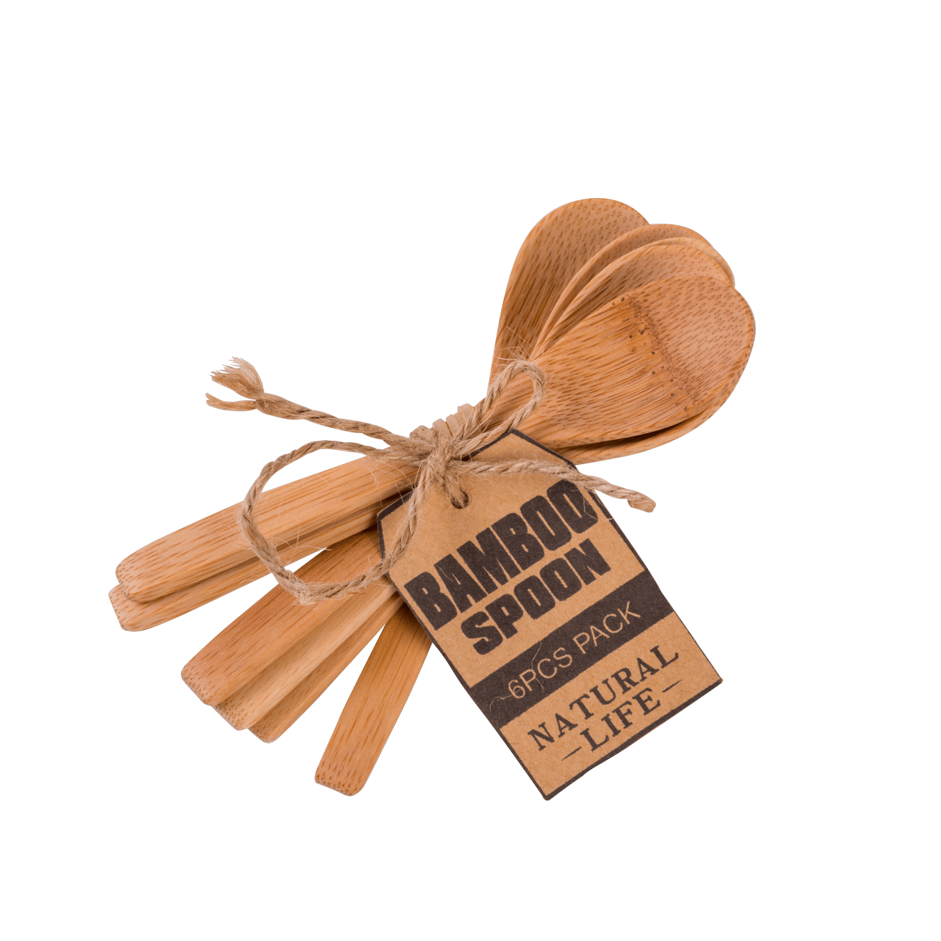 BAMBOO Cucchiaini set di 6 naturale