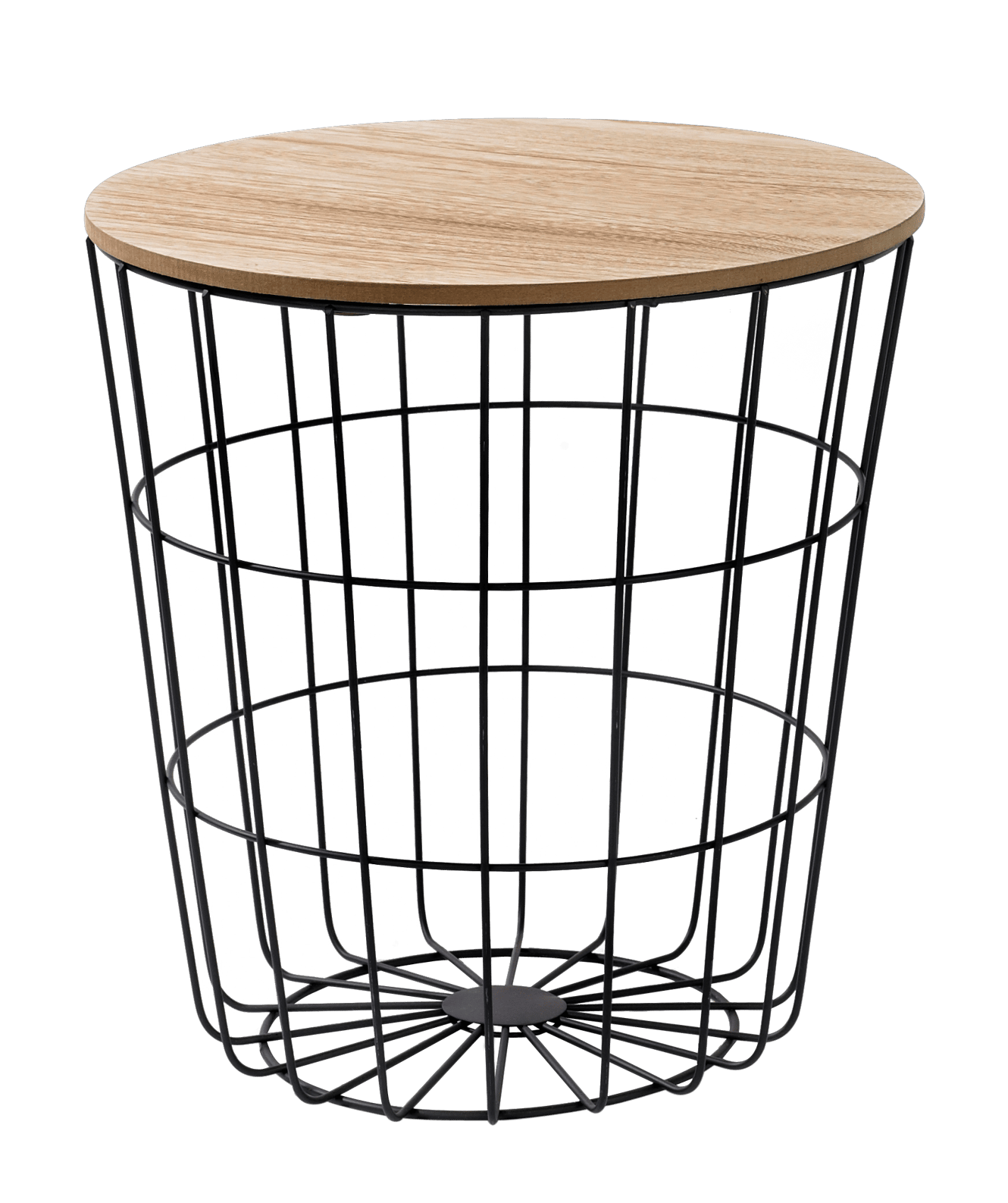 WIRE Table d'appoint noir, naturel