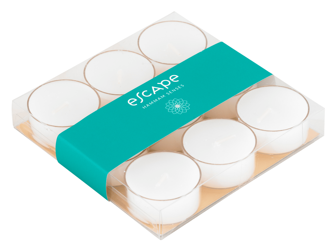 ESCAPE SENSES Bougies chauffe-plat parfumées set de 9 turquoise