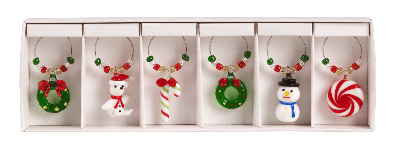 X-MAS Marque verre set de 6 multicolore