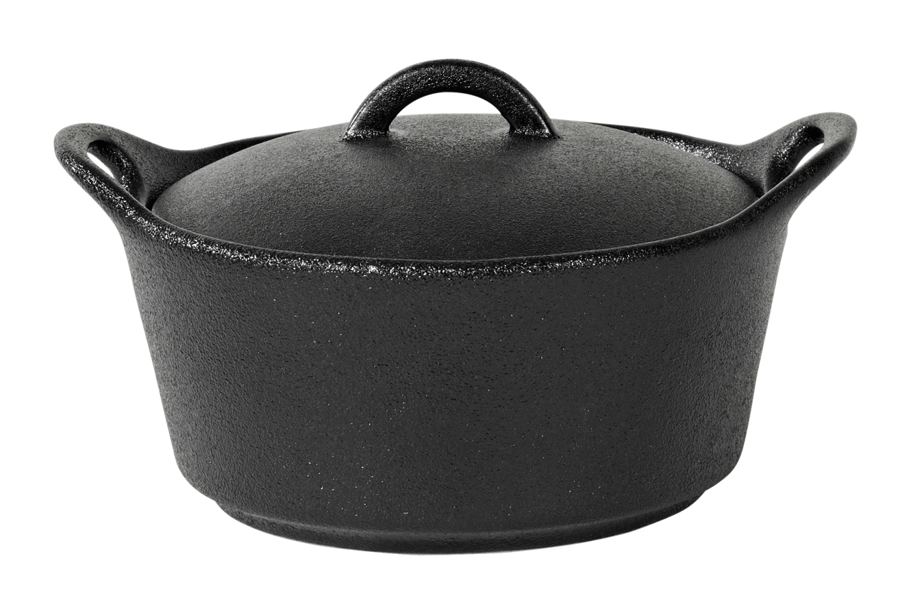 FERO Tacho para forno com tampa 40 CL preto