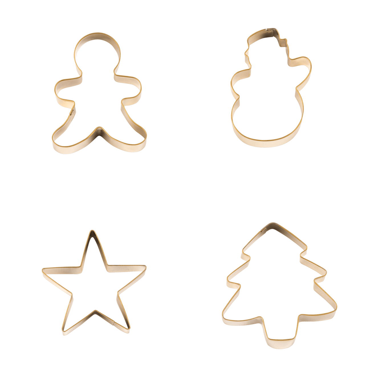 X-MAS GOLD Emporte-pièces set de 4 doré