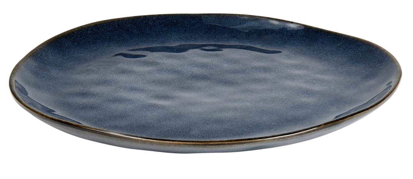 EARTH OCEAN Assiette plate bleu