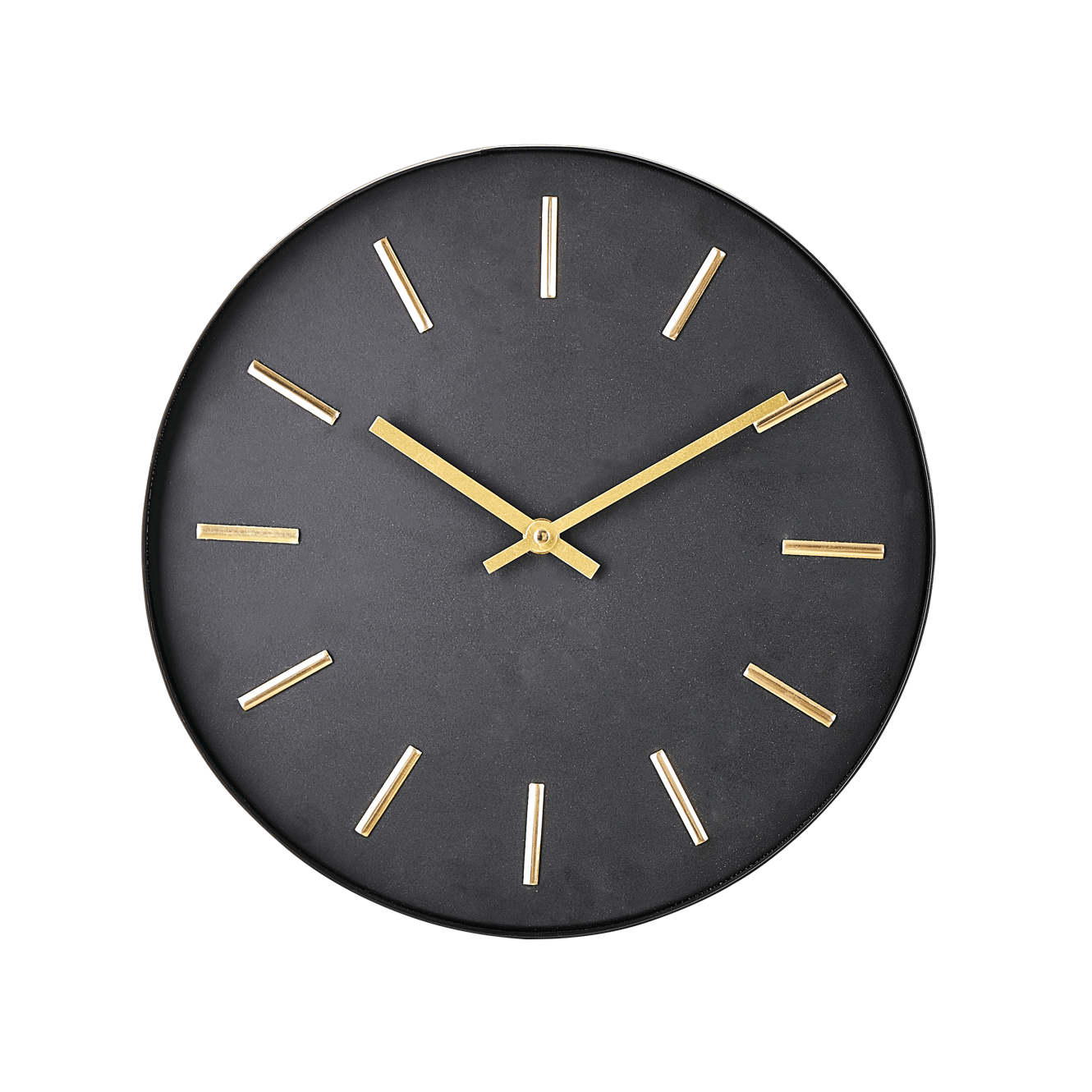 BLACK Wanduhr Schwarz