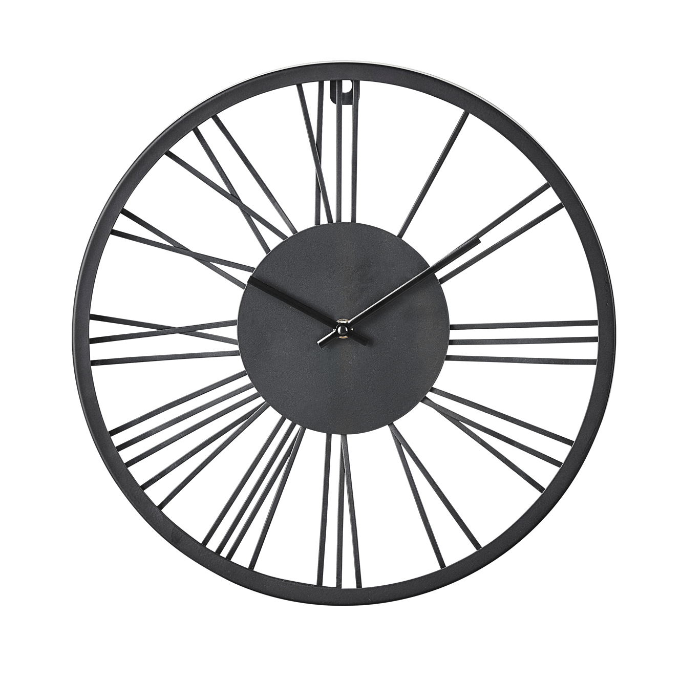 WHEEL Reloj de pared negro