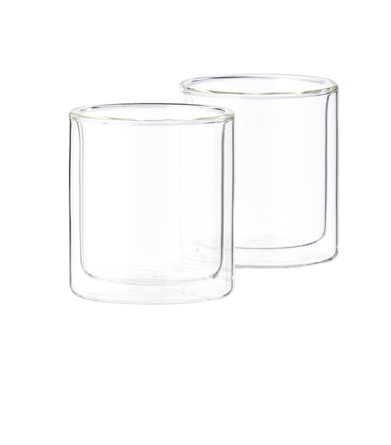 RELAX Doppelwändiges Glas Set mit 2 24,5 CL Transparent