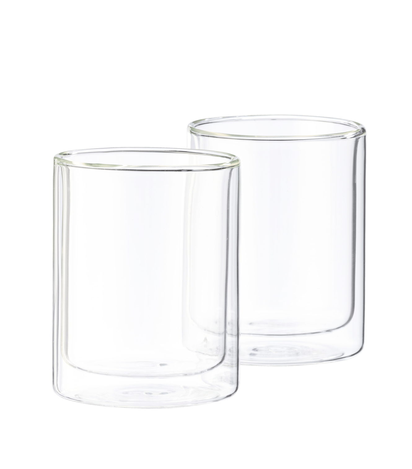 RELAX Vasos de doble pared juego de 2 33 CL transparente