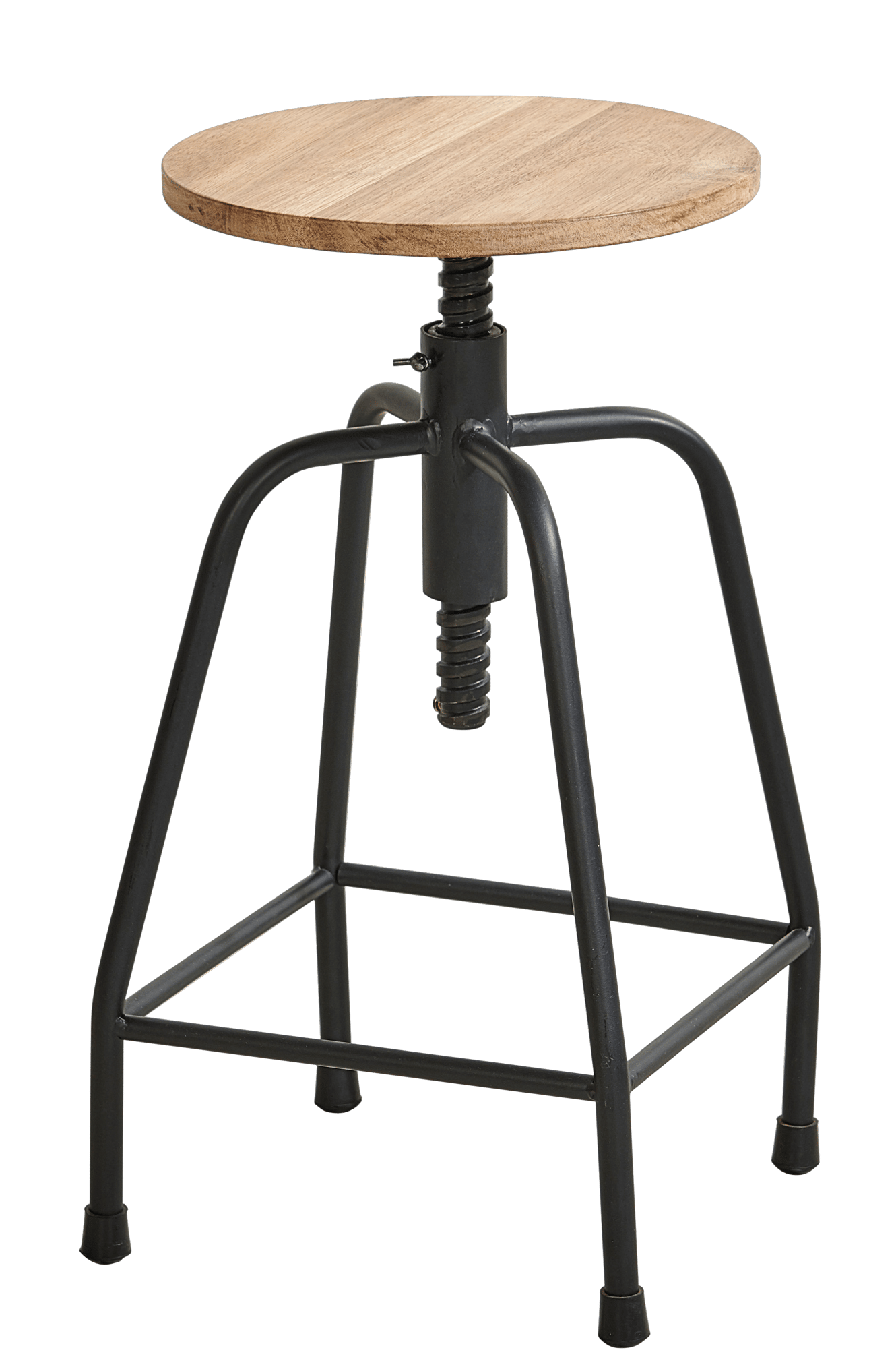 NEW BEDFORD Tabouret noir, naturel