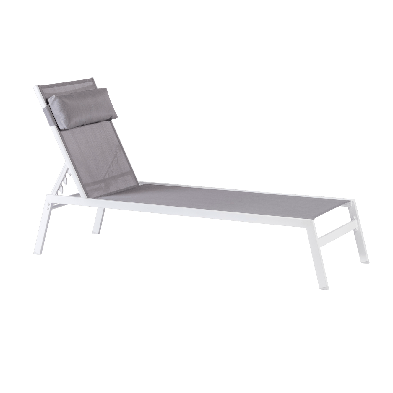 HUGO Chaise longue blanc, gris