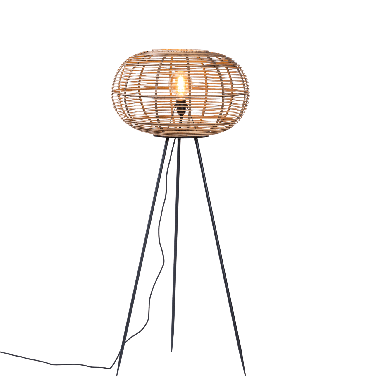 ZANZI Stehlampe E27 Naturell