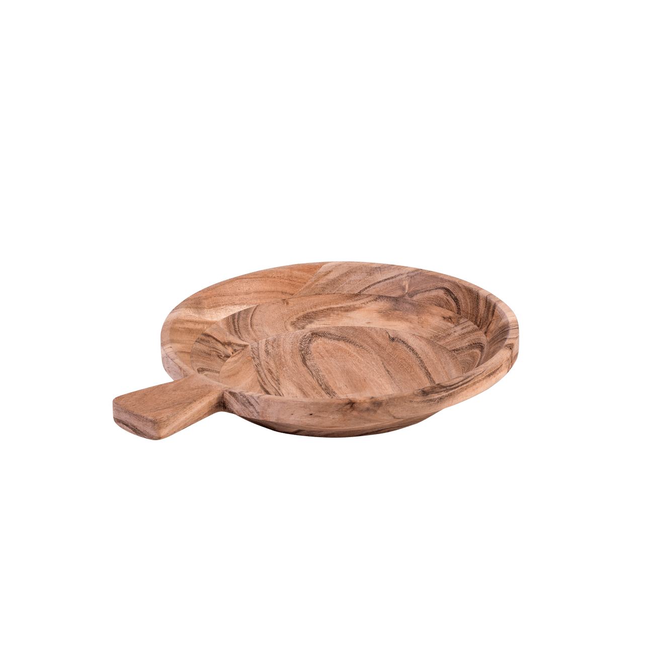 ACACIA CHIC Assiette creuse avec manche naturel