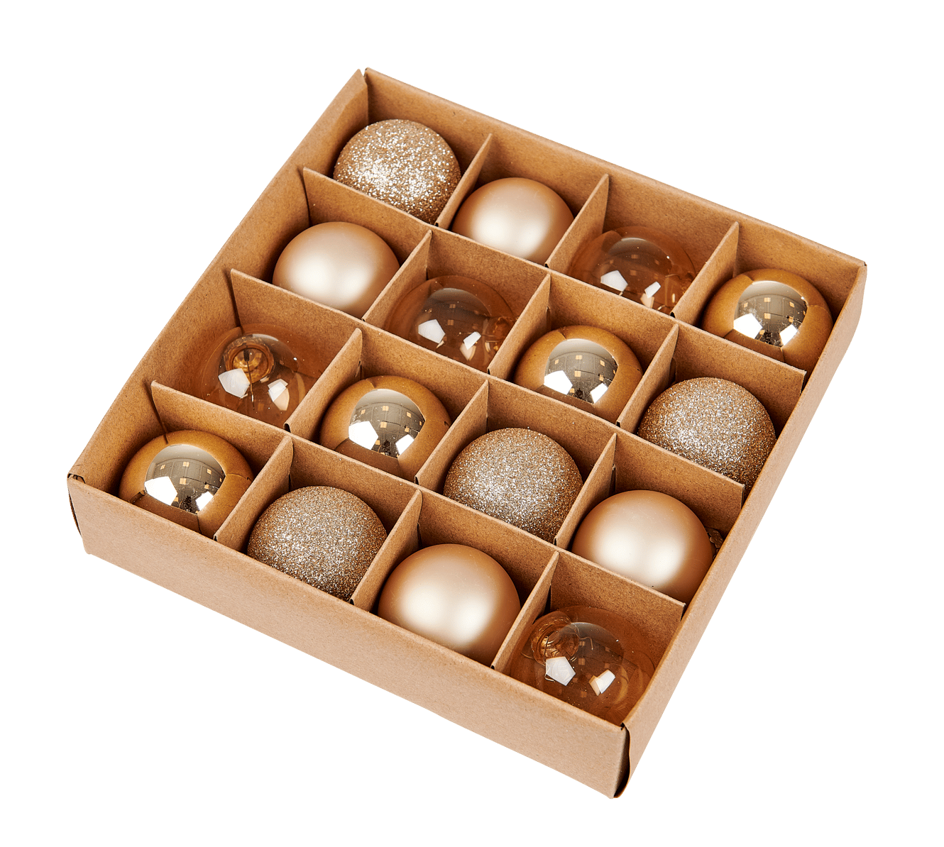 GOLD Boule de Noël set de 16 doré