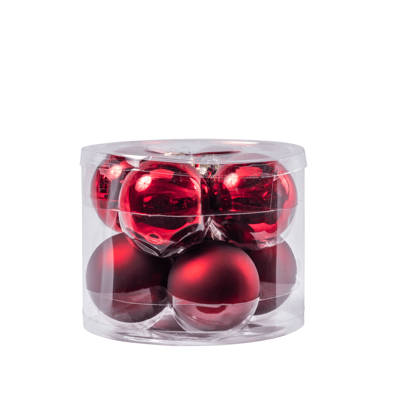 DARK RED Boule de Noël set de 8 rouge