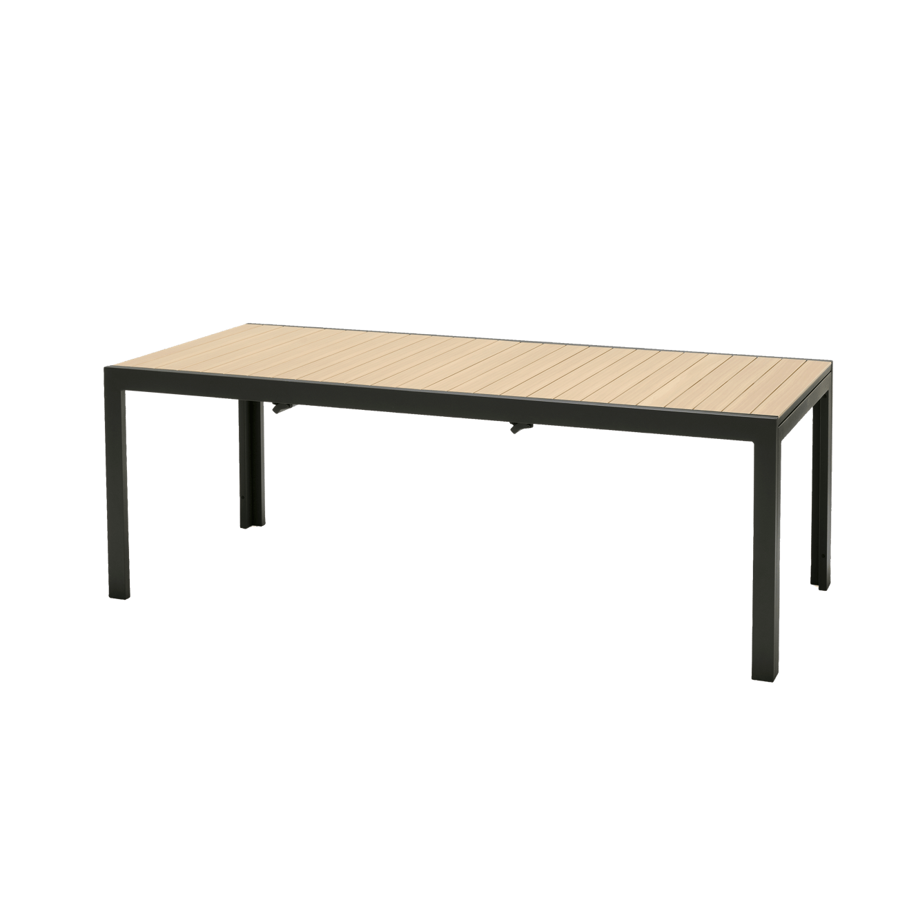 ETHAN Table extensible noir, naturel