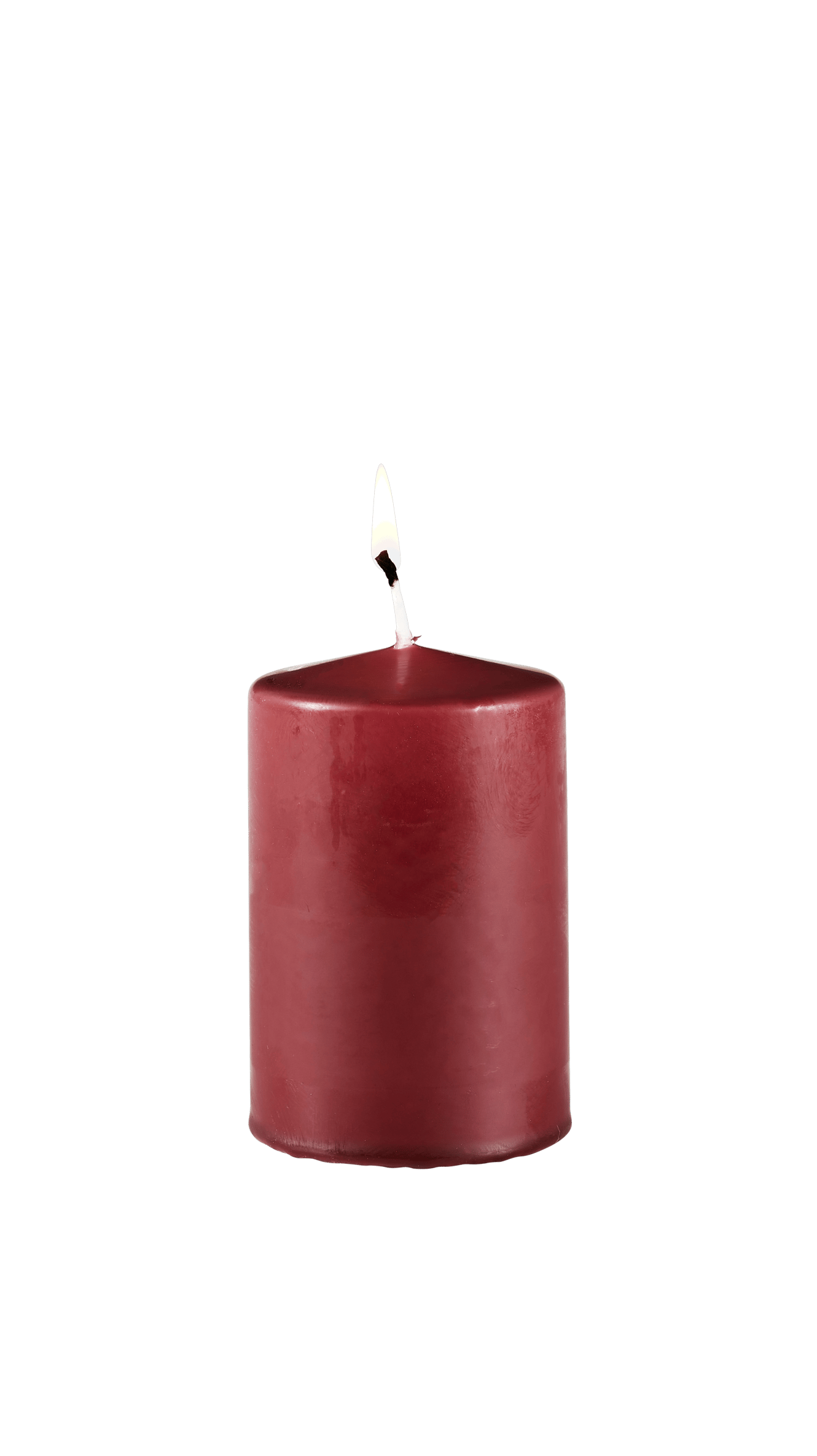 PURE Bougie cylindrique rouge foncé