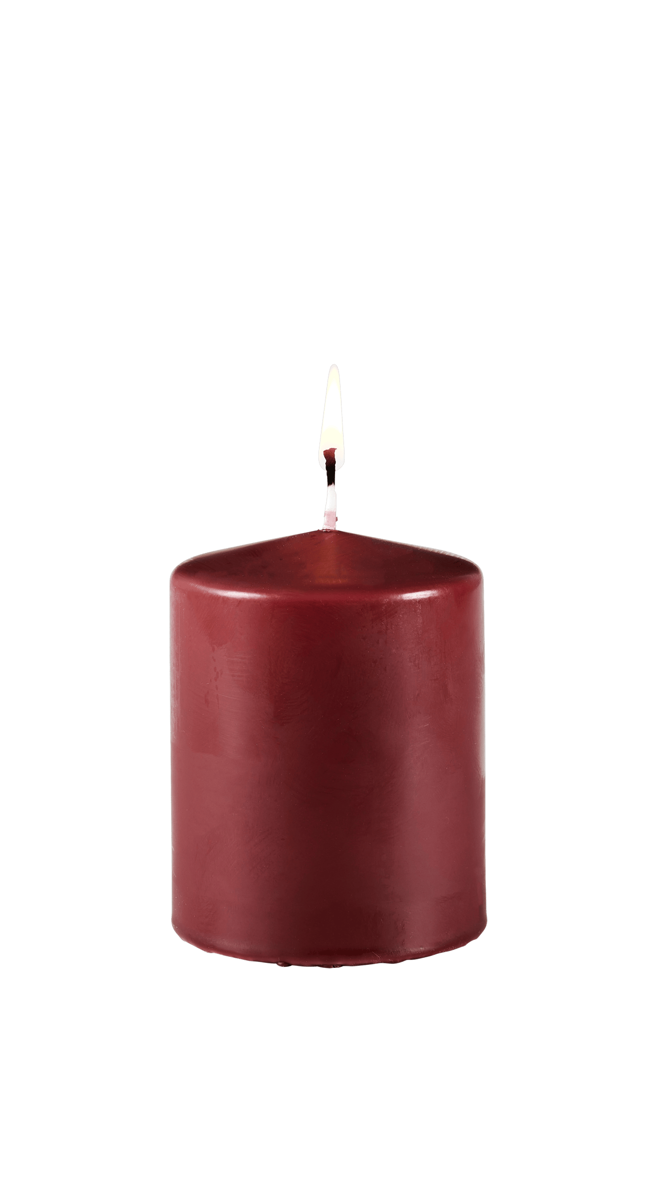 PURE Bougie cylindrique rouge foncé