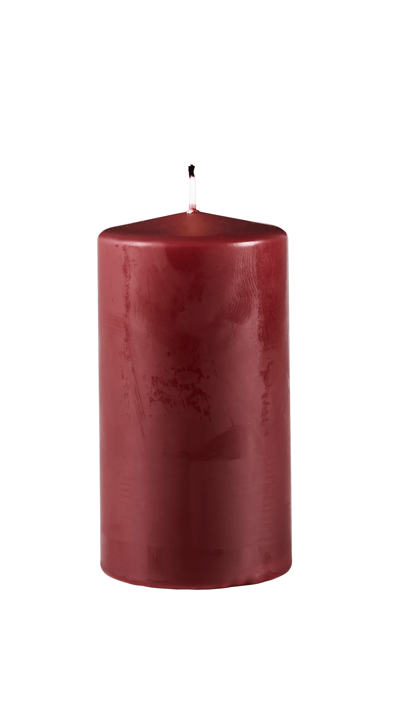 PURE Bougie cylindrique rouge foncé