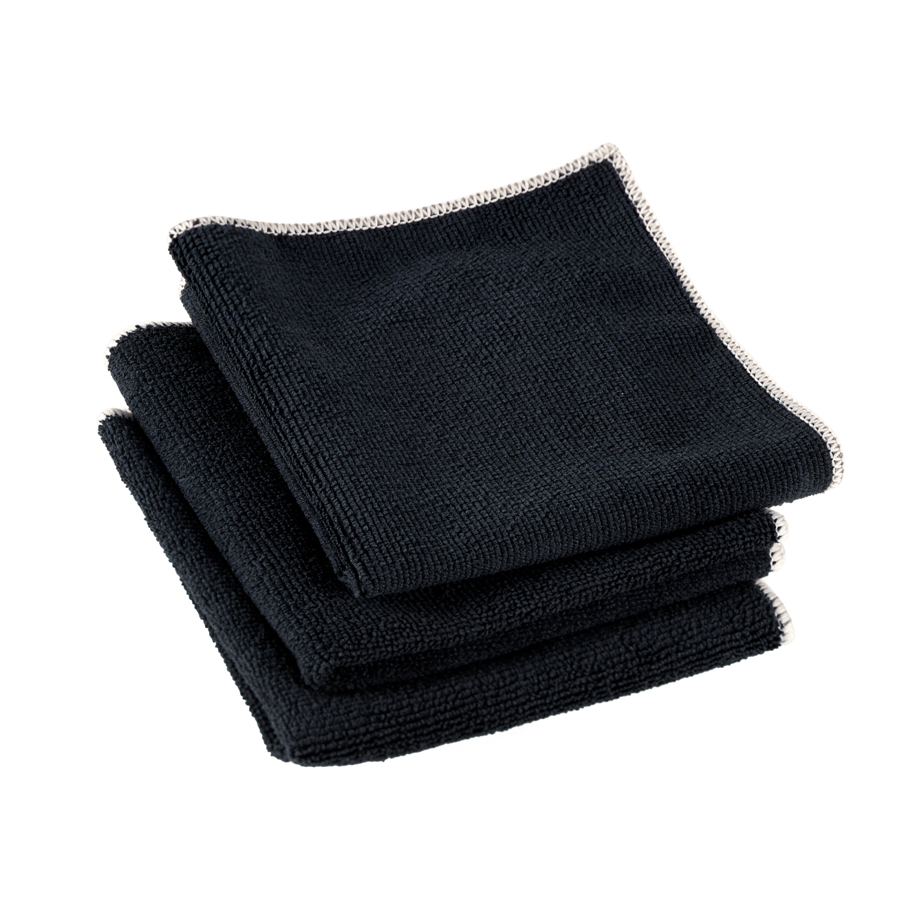 MULTI Chiffon microfibre set de 3 noir