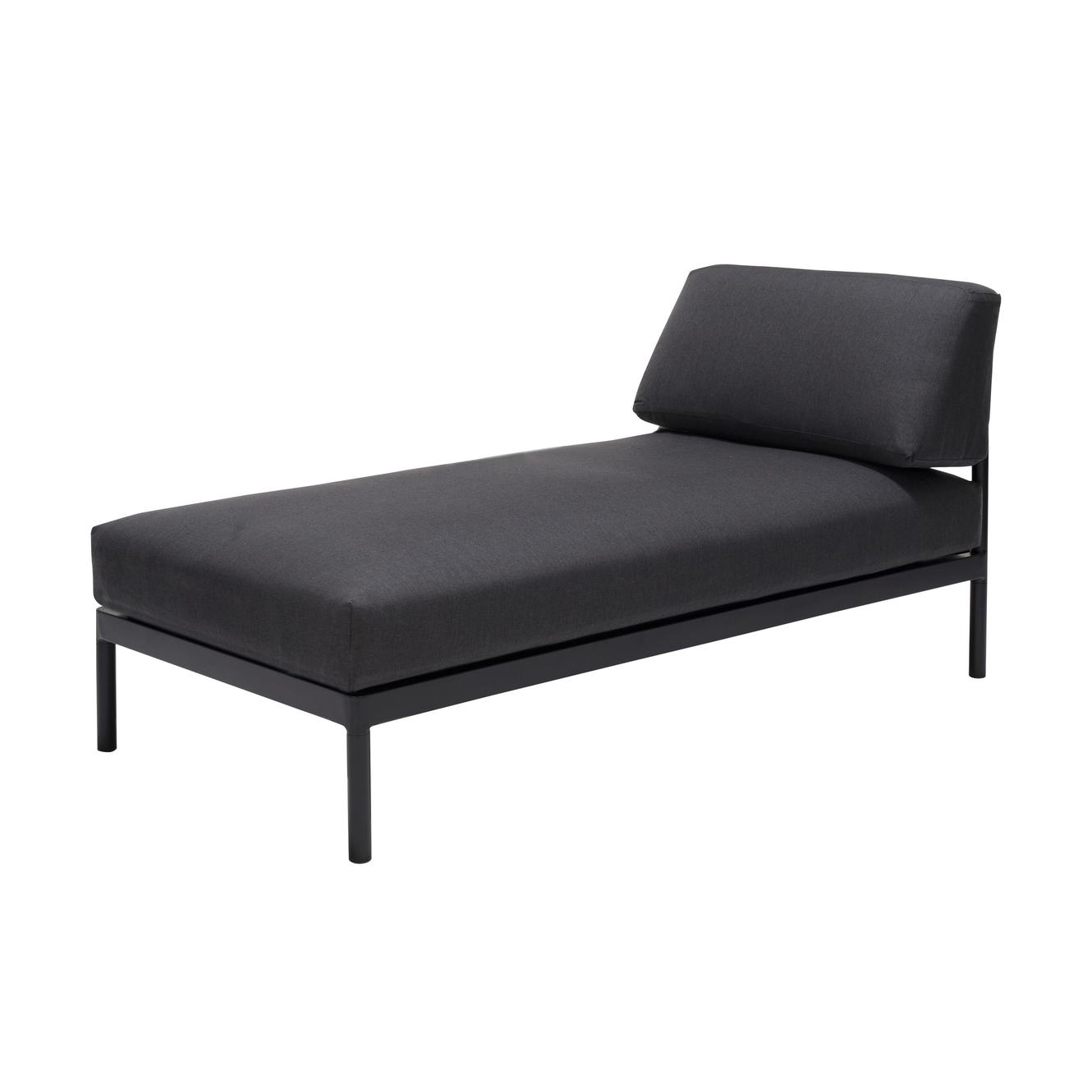 HANNA Teak Lounge Liege Schwarz