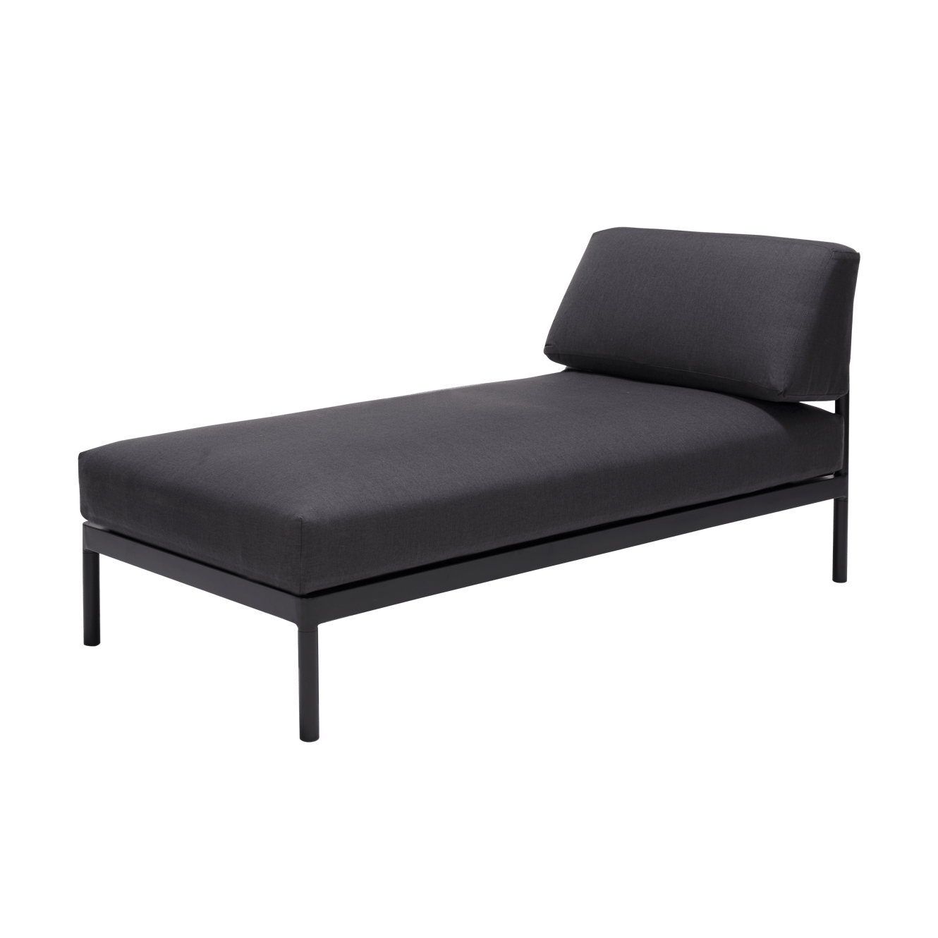 HANNA Teak Lounge Liege Schwarz