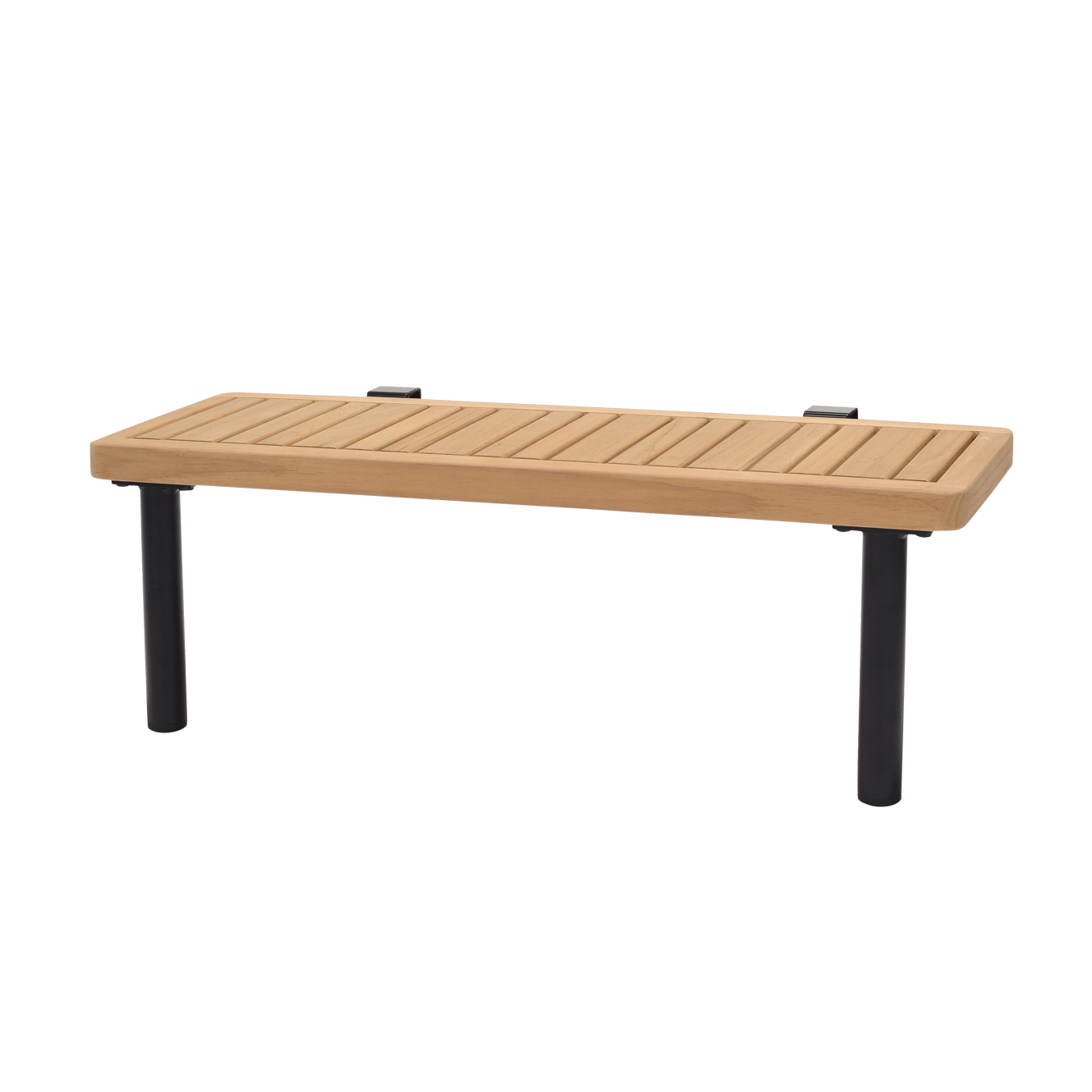 HANNA Lounge teck table d'appoint noir, naturel