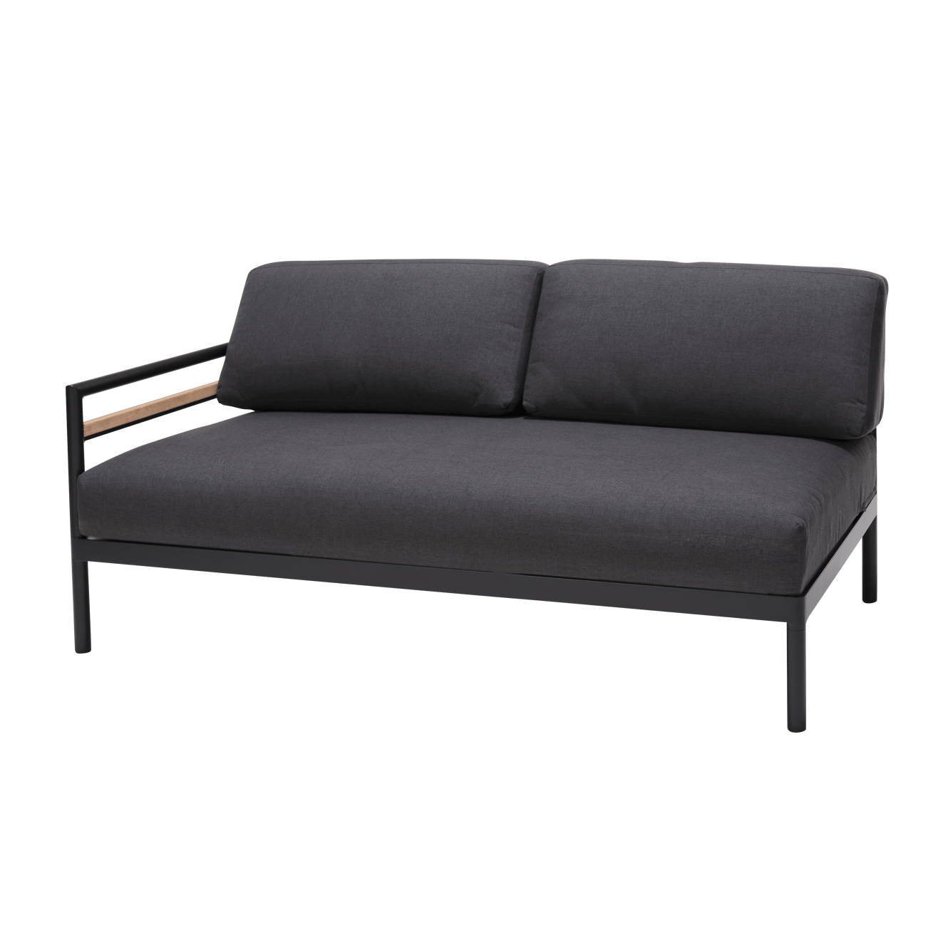 HANNA Lounge teck banc noir