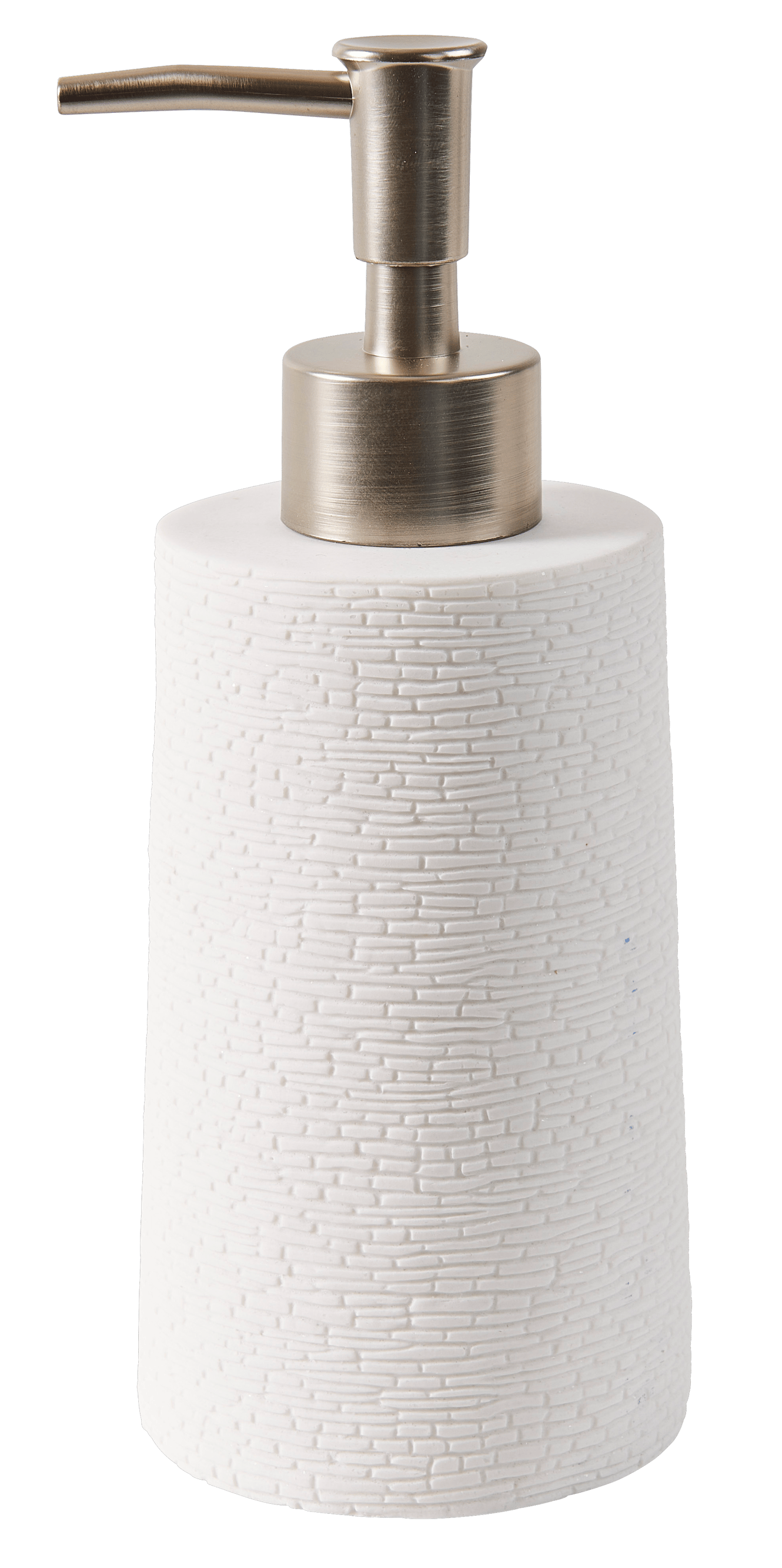 WHITE ELEGANCE Zeepdispenser wit, zilver