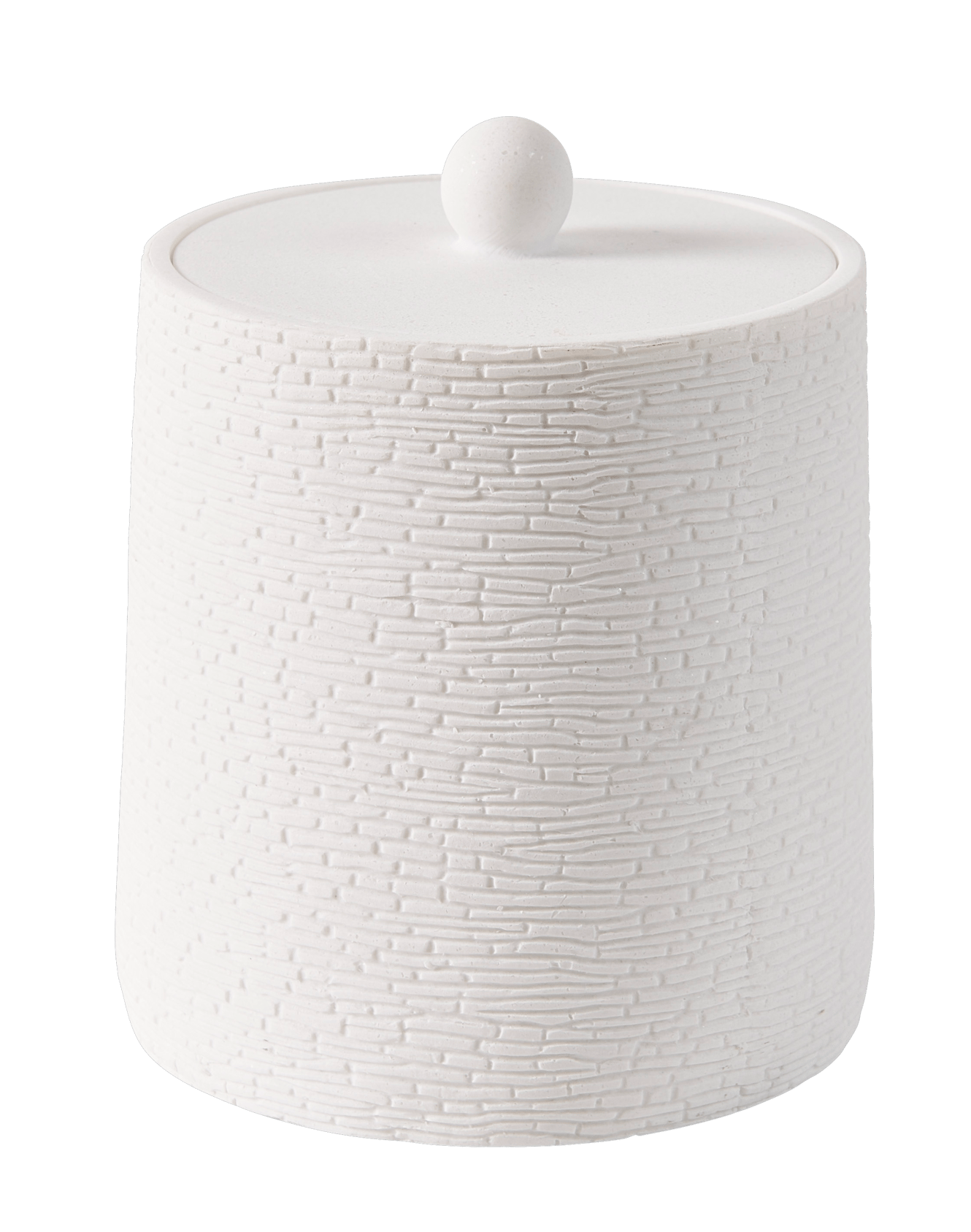 WHITE ELEGANCE Wattenhouder met deksel wit