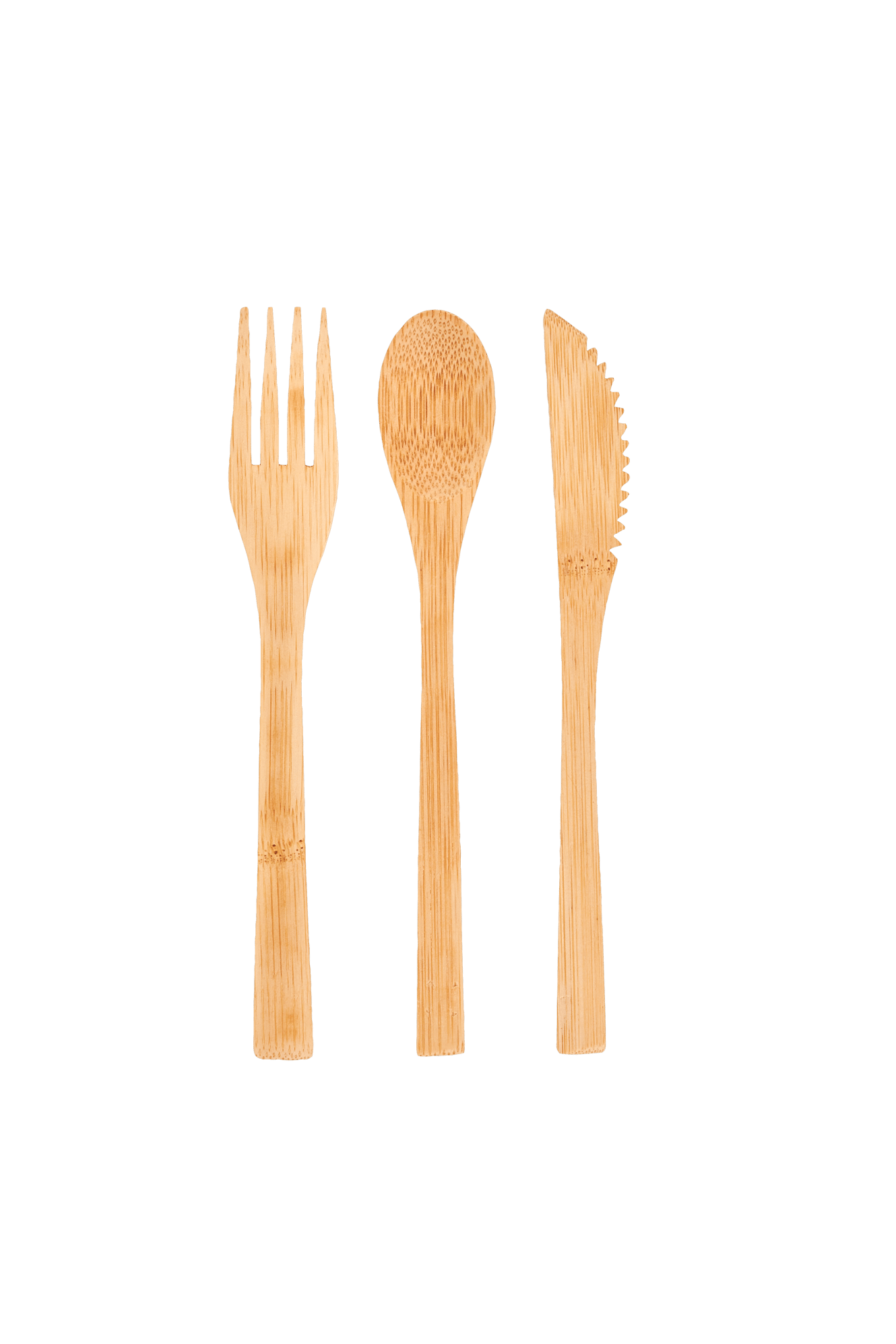 BAMBOO Posate set di 3 pezzi naturale