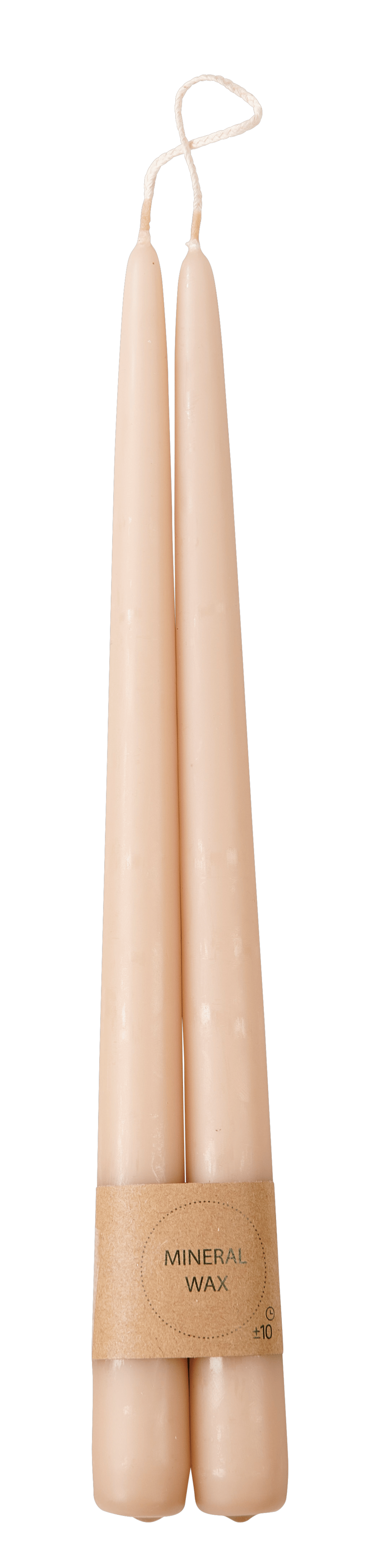 DUO Bougies dîner set de 2 beige