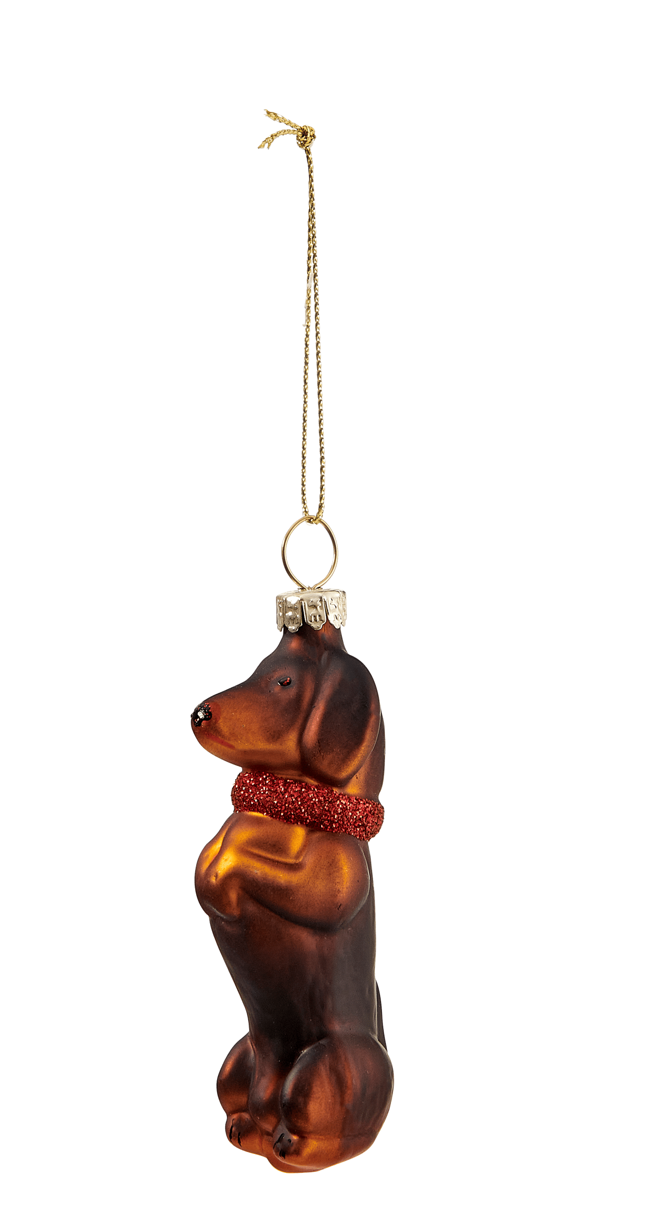 DACHSHUND Boule de Noël brun