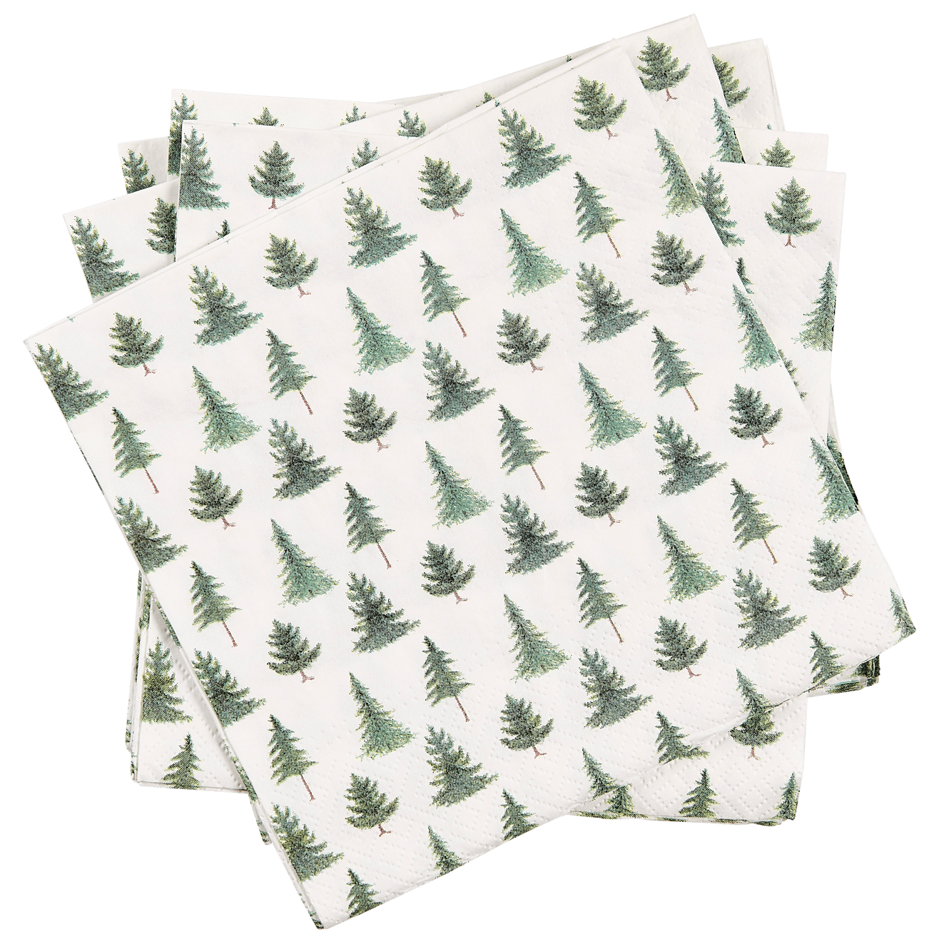 CONIFER FOREST Set de 20 serviettes diverses couleurs