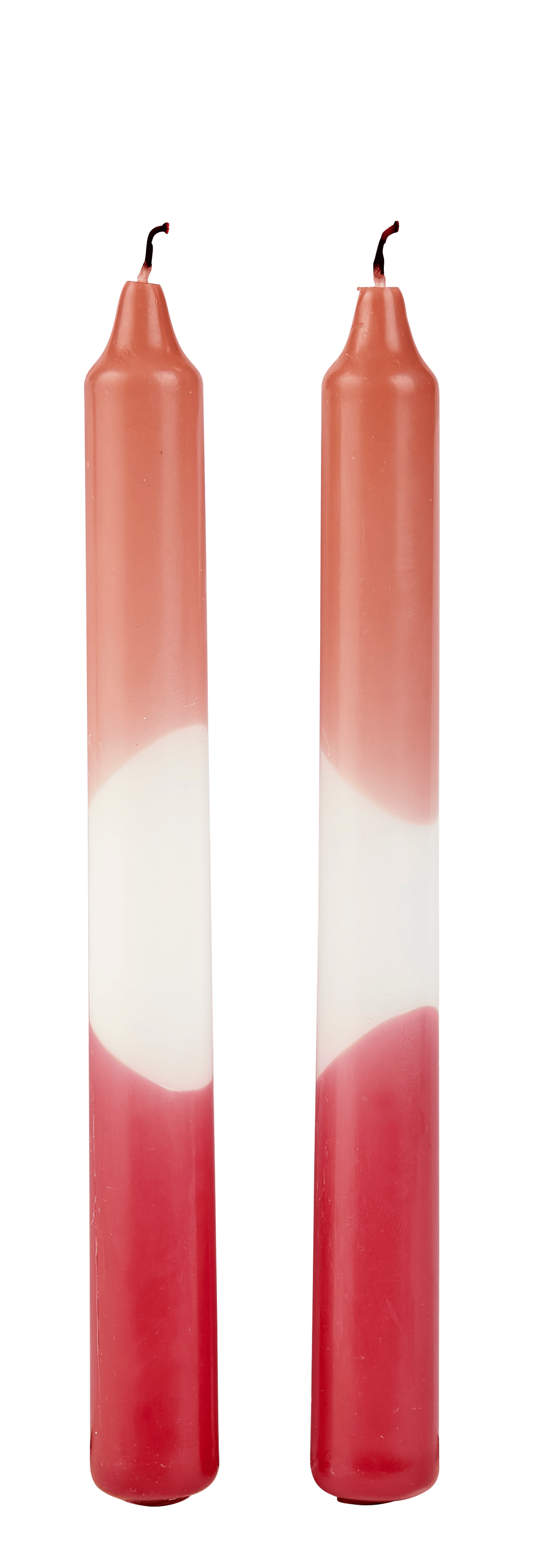 TWO Bougies set de 2 blanc, rouge, multicolore, vieux rose