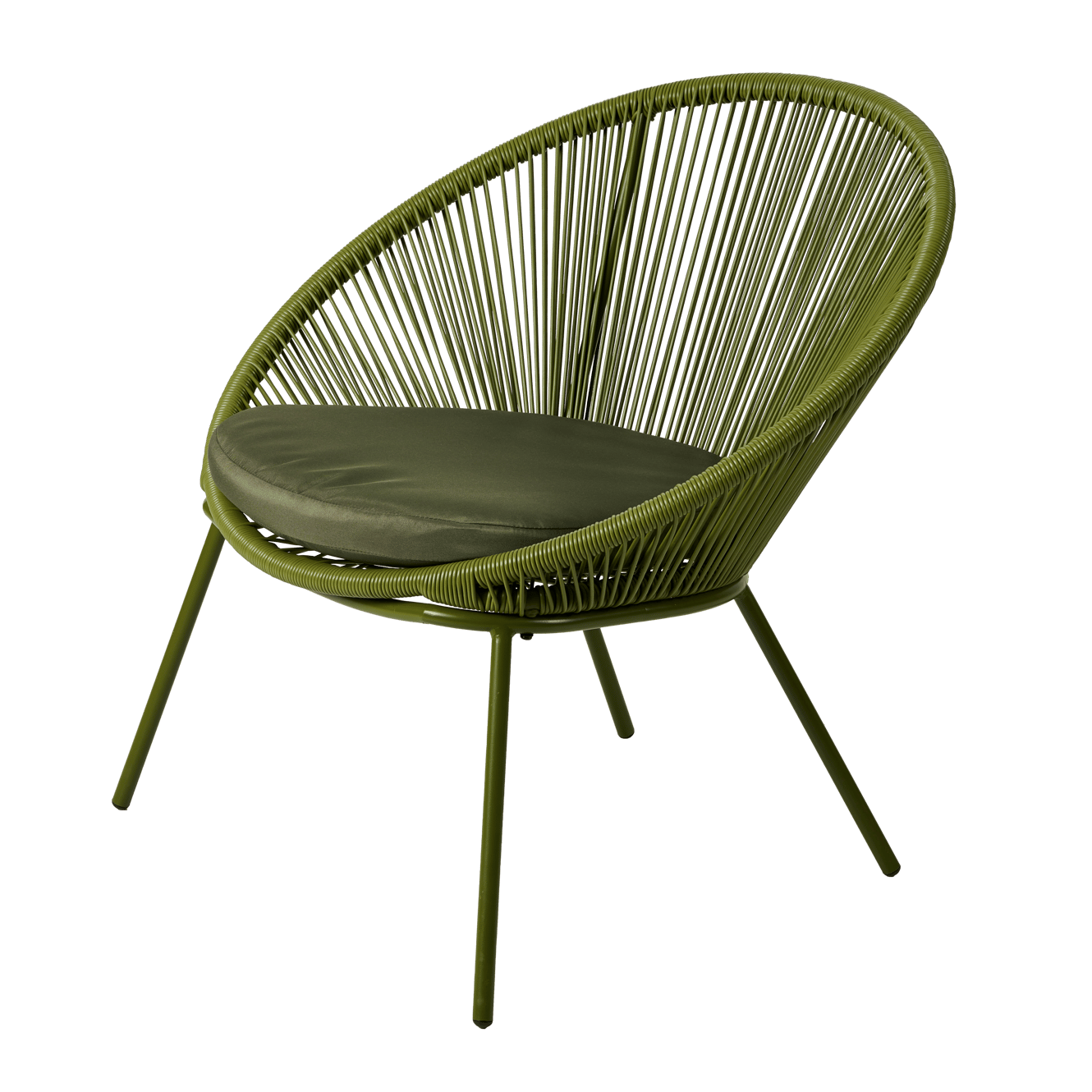 PAPAYO Chaise lounge avec coussin vert