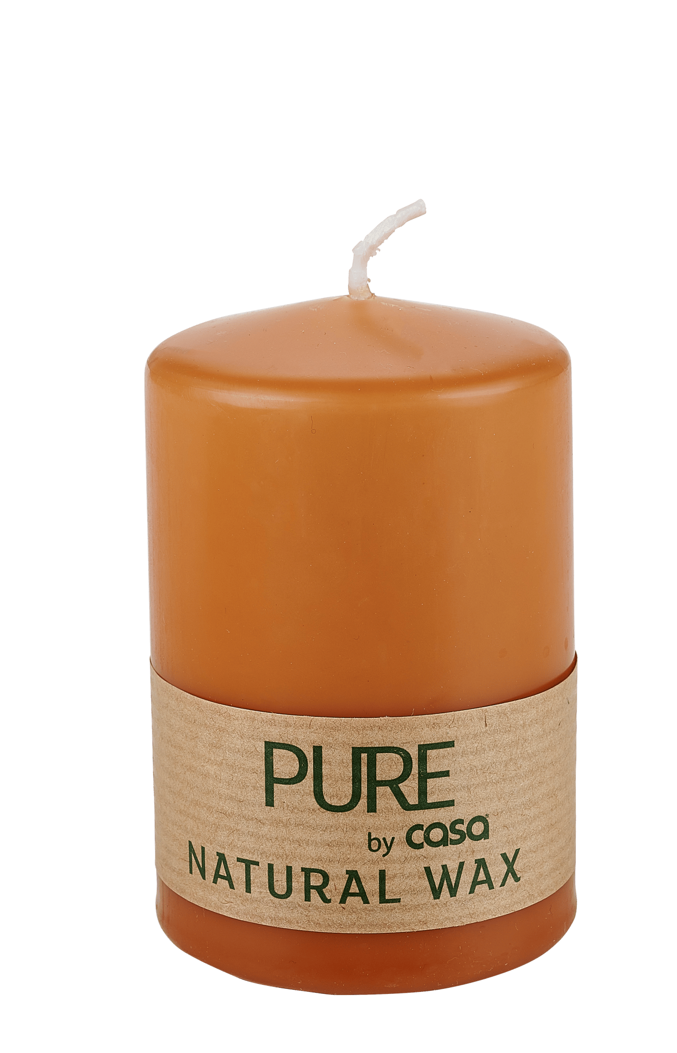 PURE Bougie cylindrique caramel