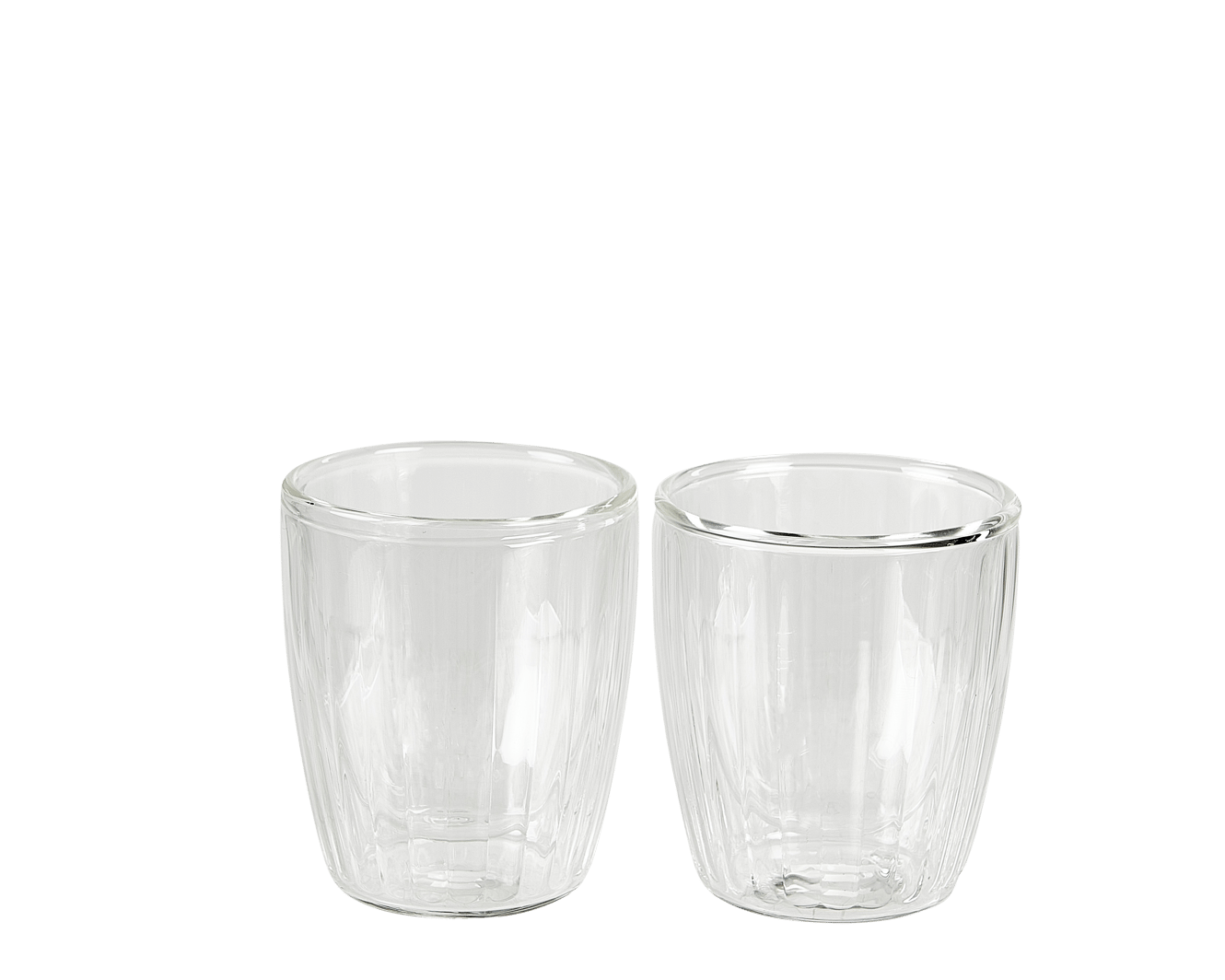 PAUSA Vaso de doble pared juego de 2 12,5 CL transparente