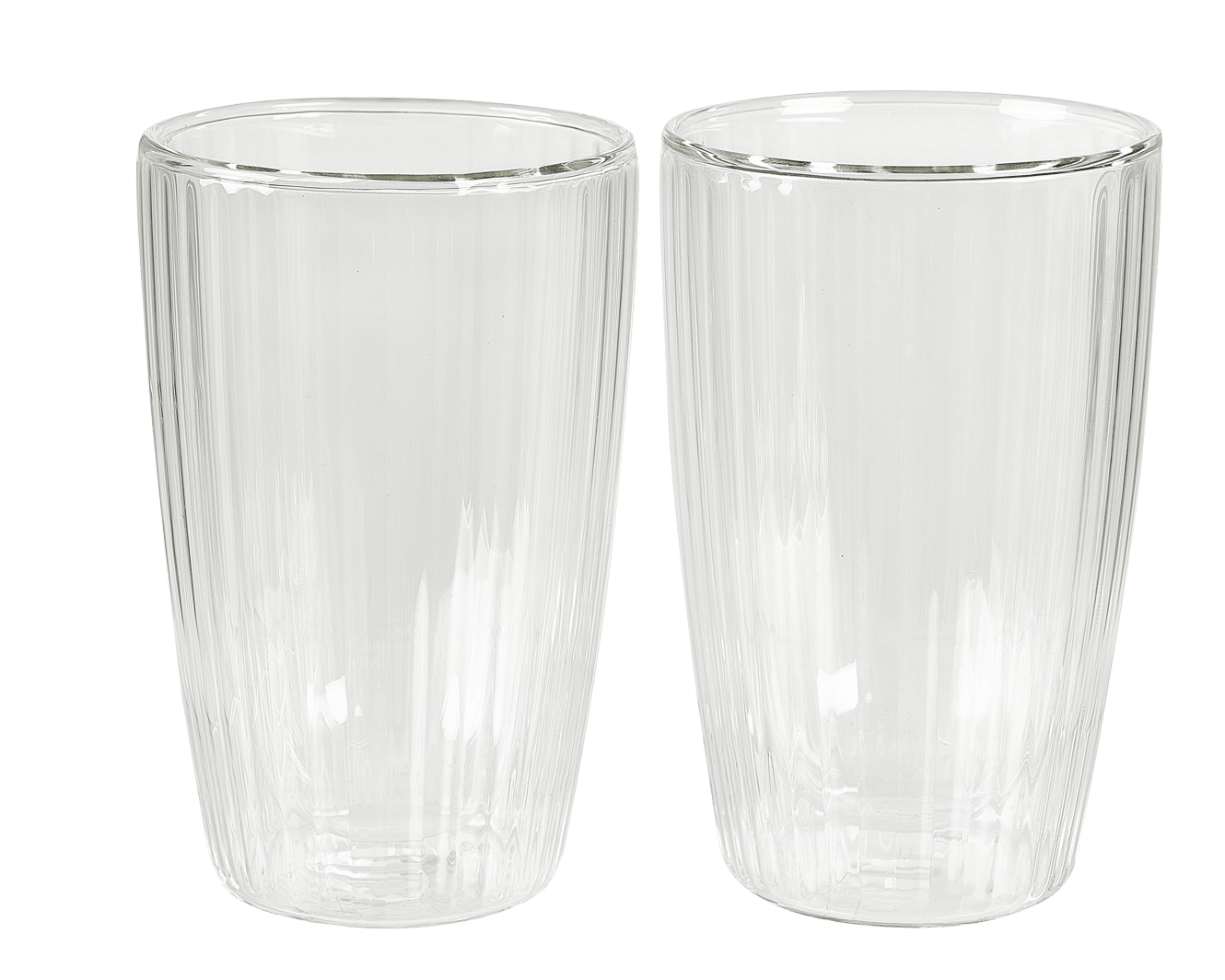 PAUSA Vaso de doble pared juego de 2 45 CL transparente