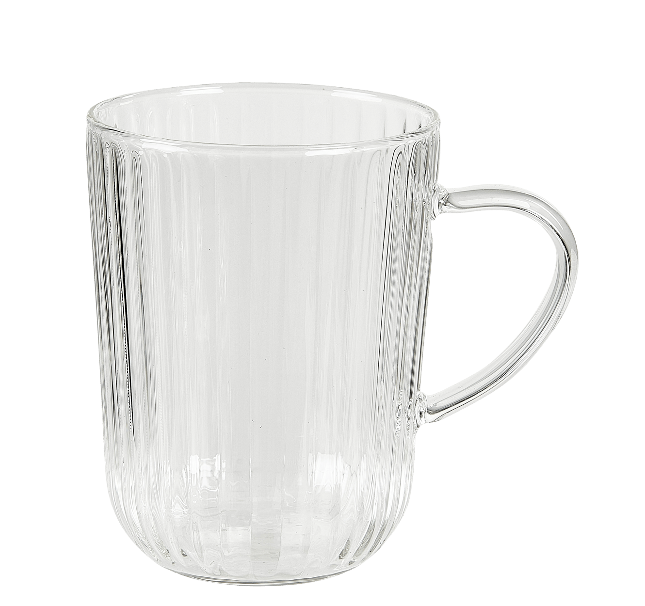 PAUSA Vaso de té con asa 45 CL transparente