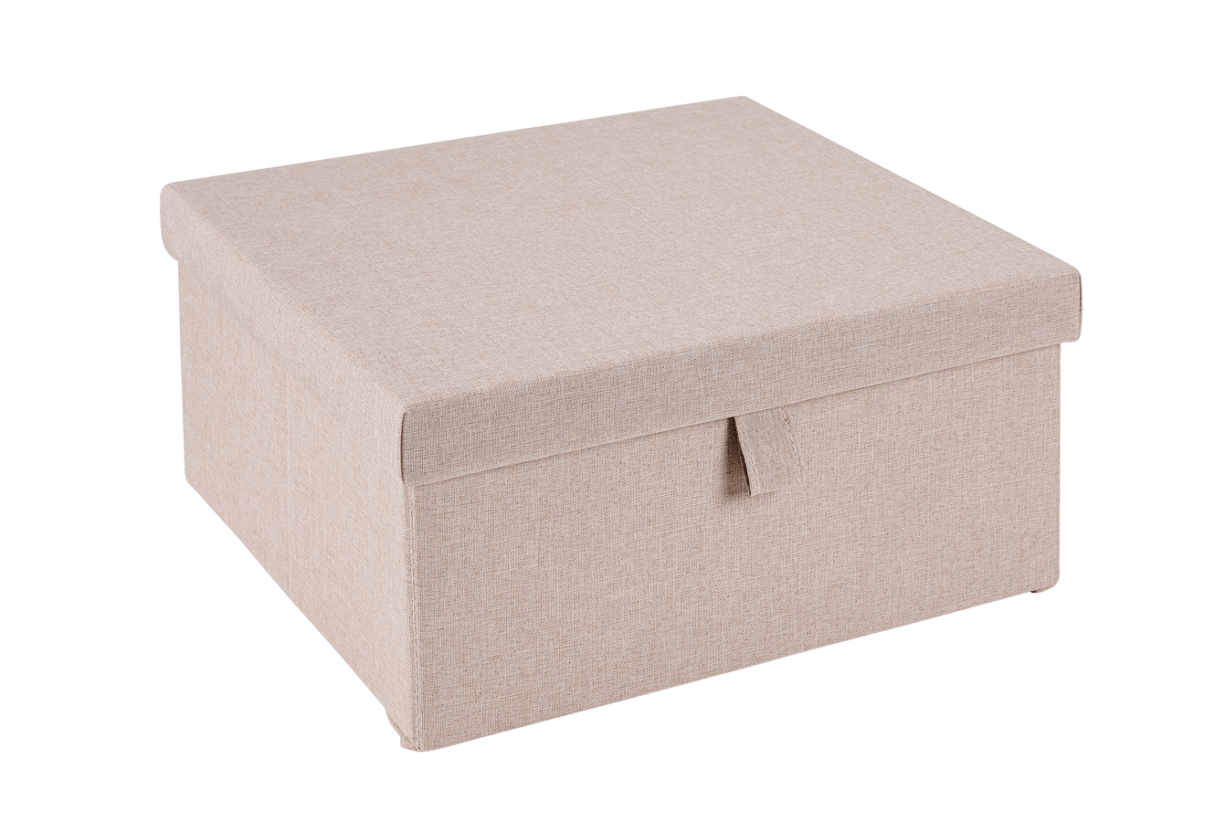 LINOLUX Boîte de rangement avec couvercle beige