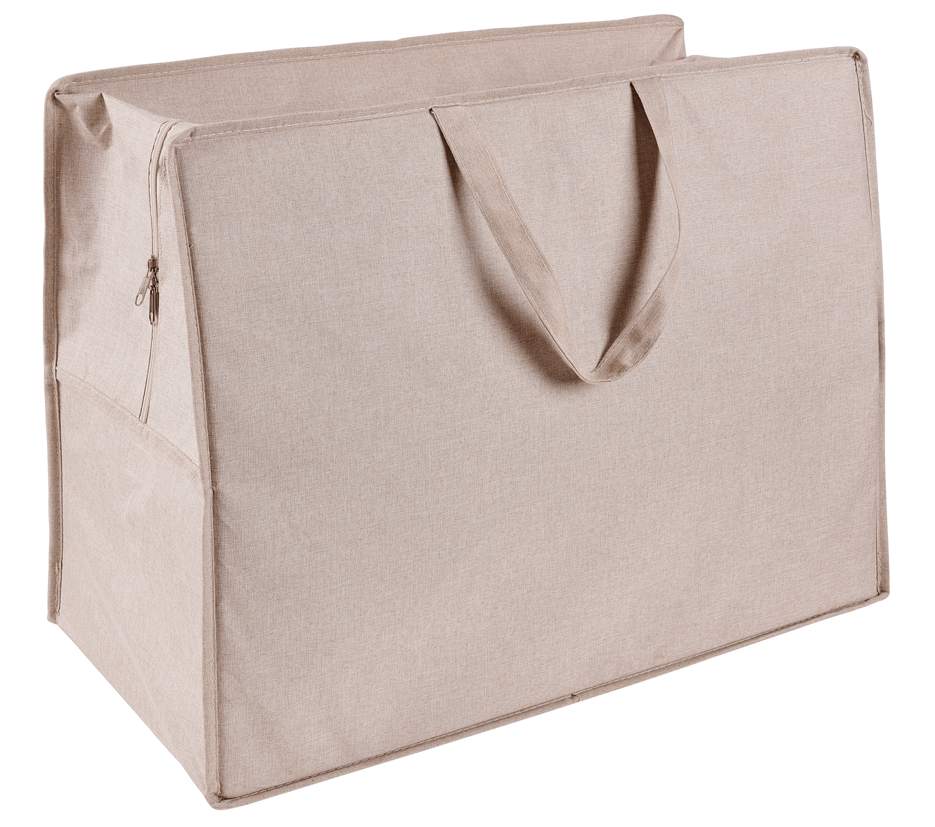 LINOLUX Sac de rangement XL avec fermeture éclair beige