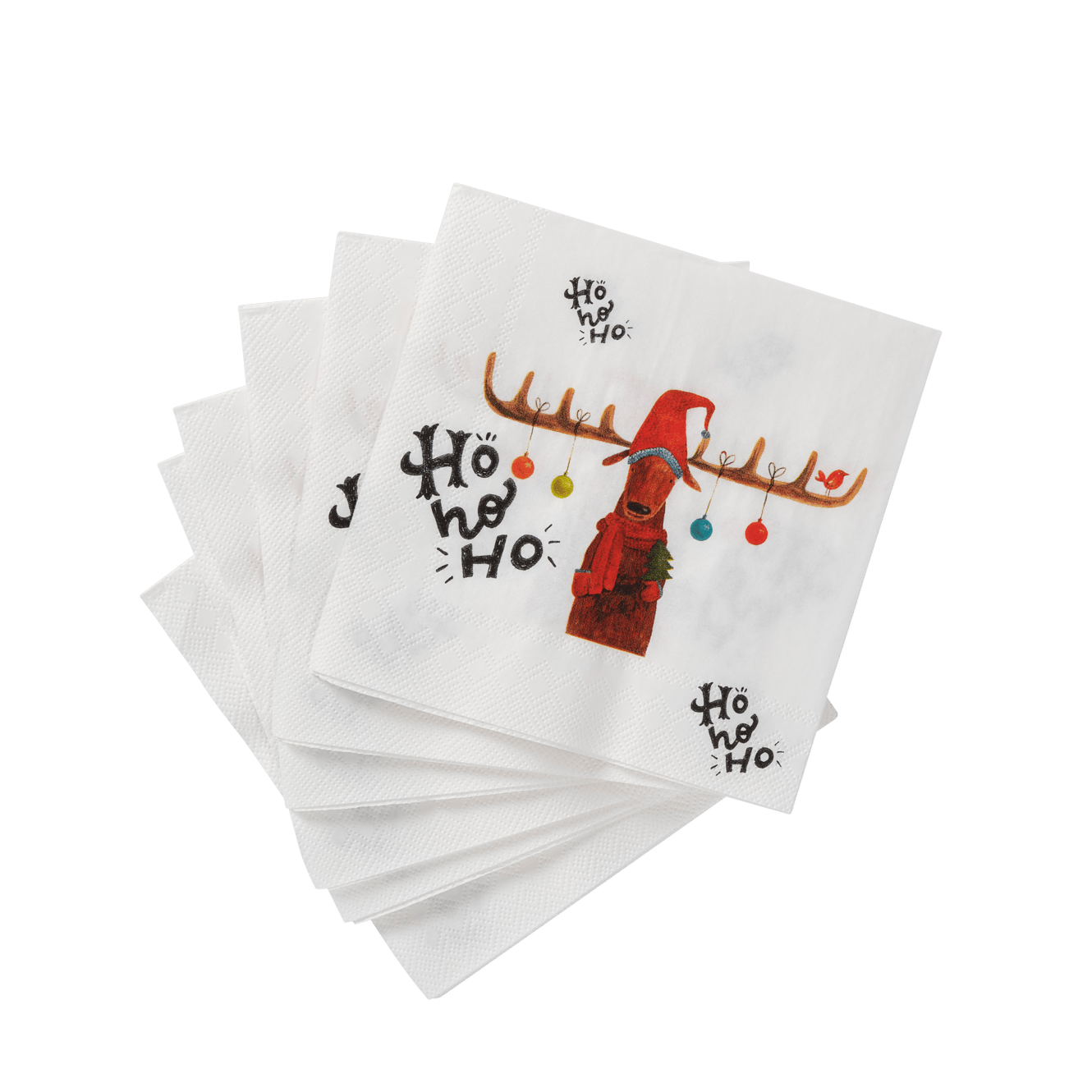 X-MAS MOOSE Set 20 Servietten Multicolor