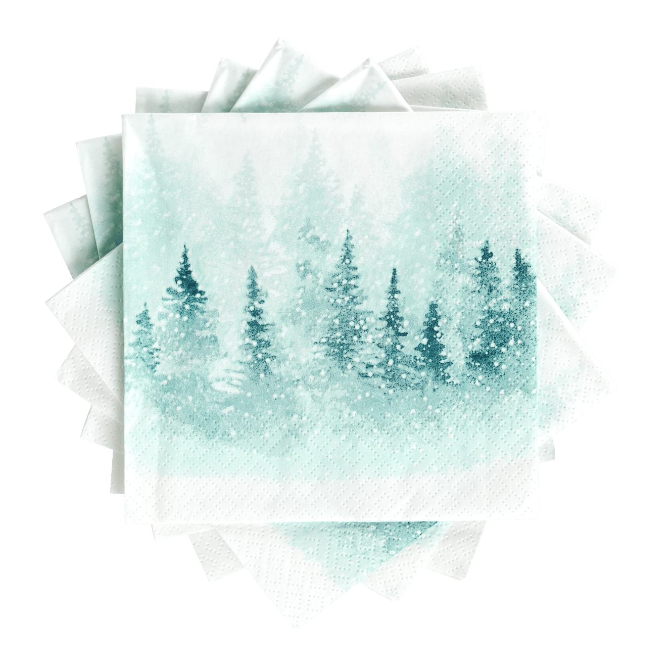 WINTERIDYLL Set de 20 serviettes vert