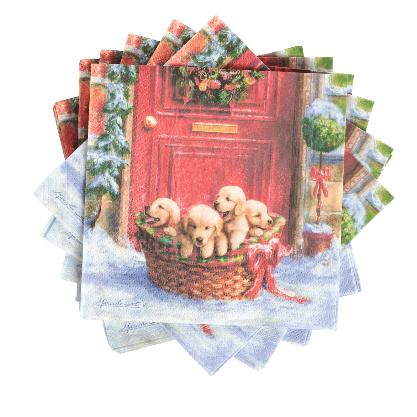 PUPPIES Set 20 Servietten Multicolor