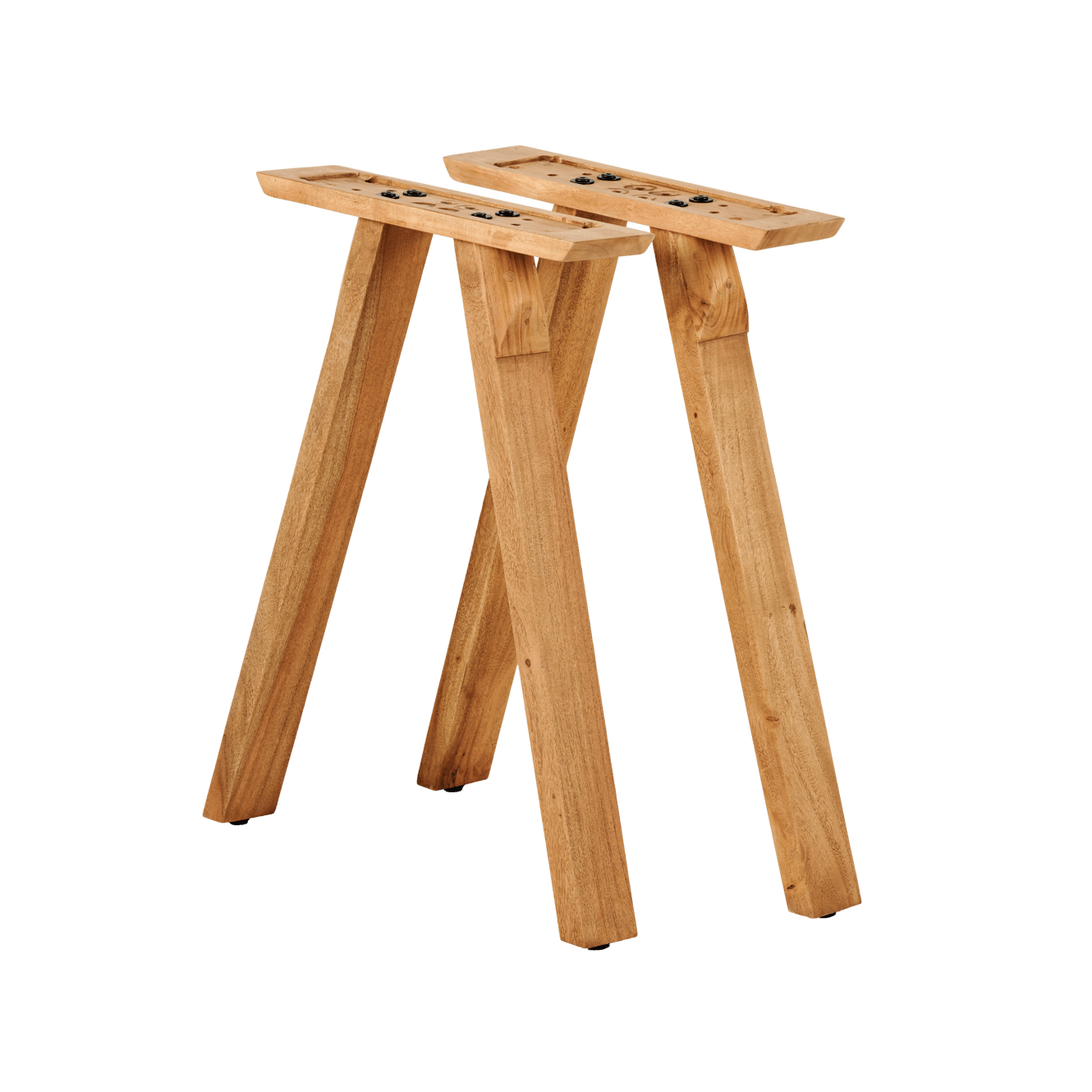 ACACIA Pieds de table V set de 2 naturel