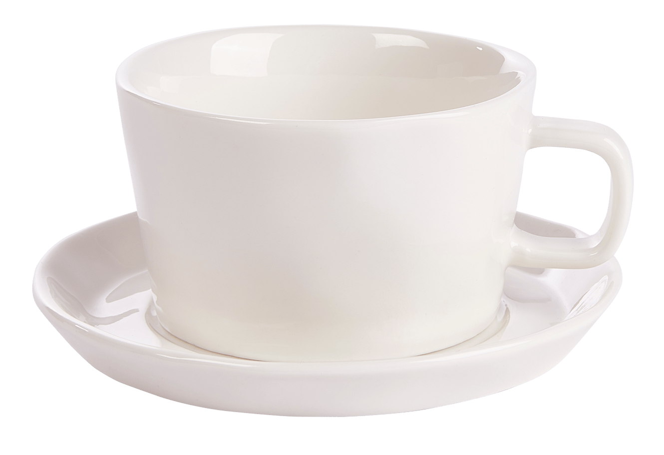 MAREA Tasse & Untertasse 22 CL Weiss - Set von 4 