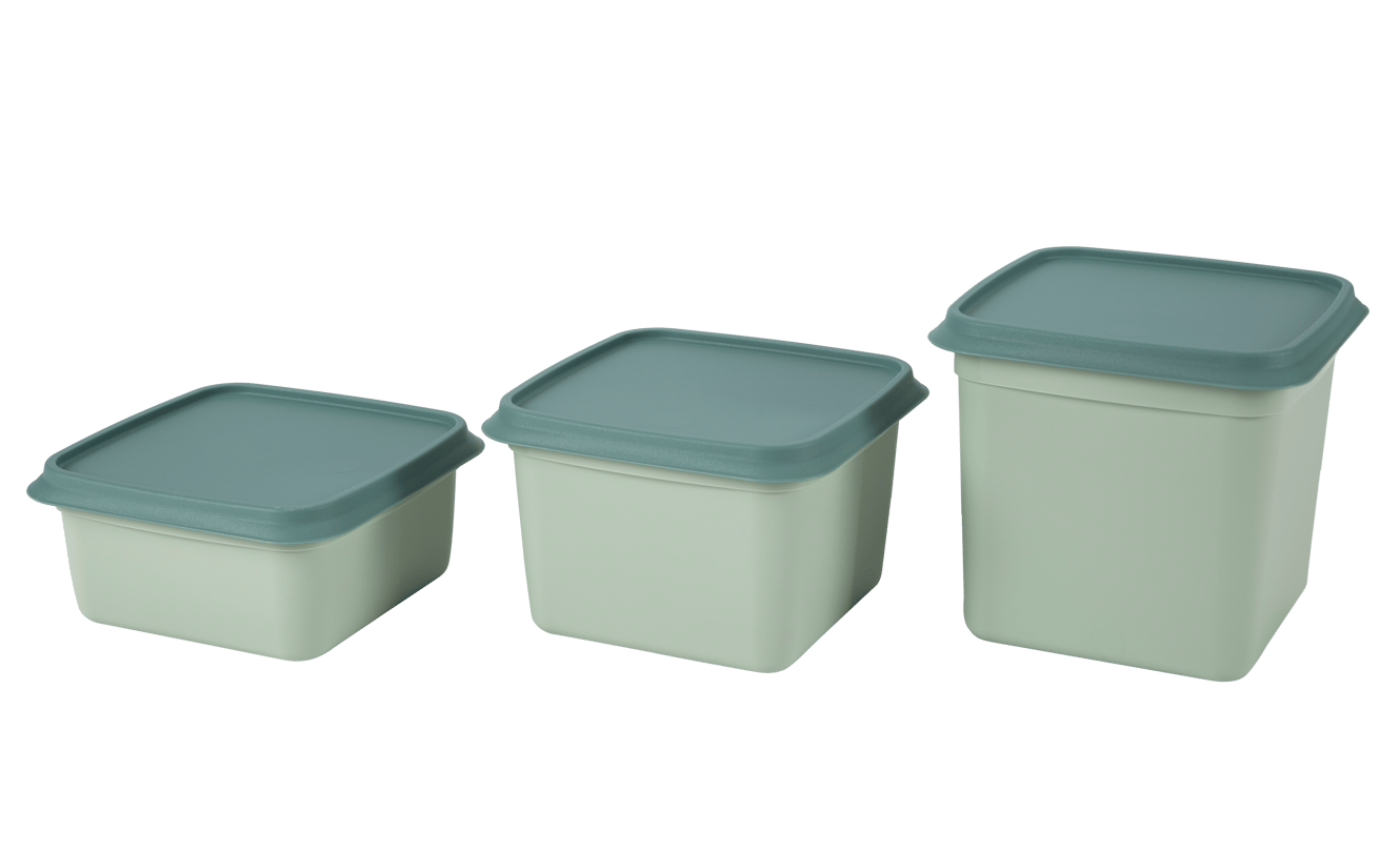 FREEZER Gefrierboxen Set von 10 Mint, Dunkelgrün