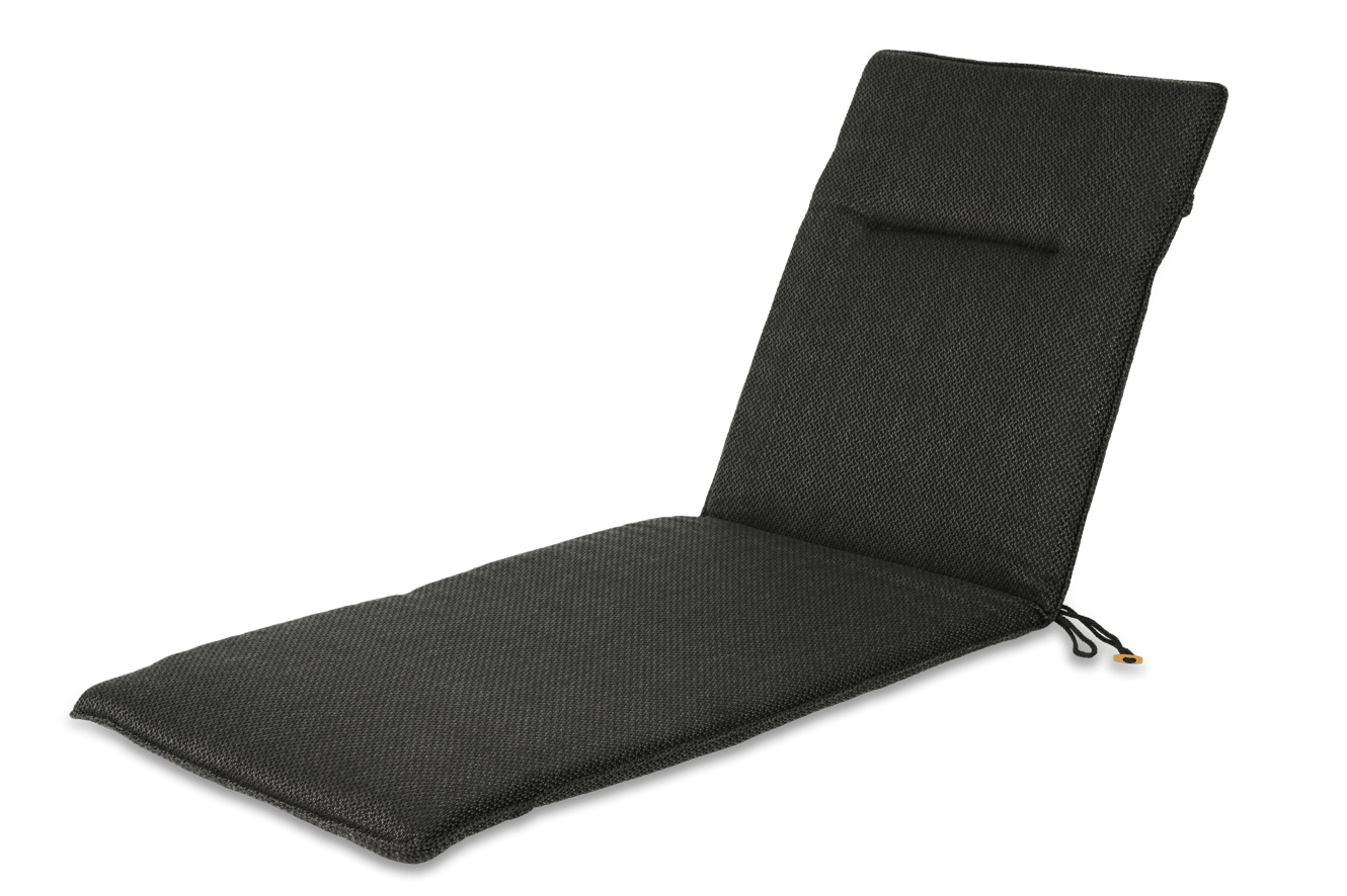 BAYA Coussin de jardin chaise longue noir