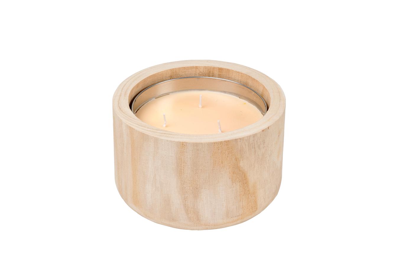 CITRONELLA WOOD Bougie de jardin beige