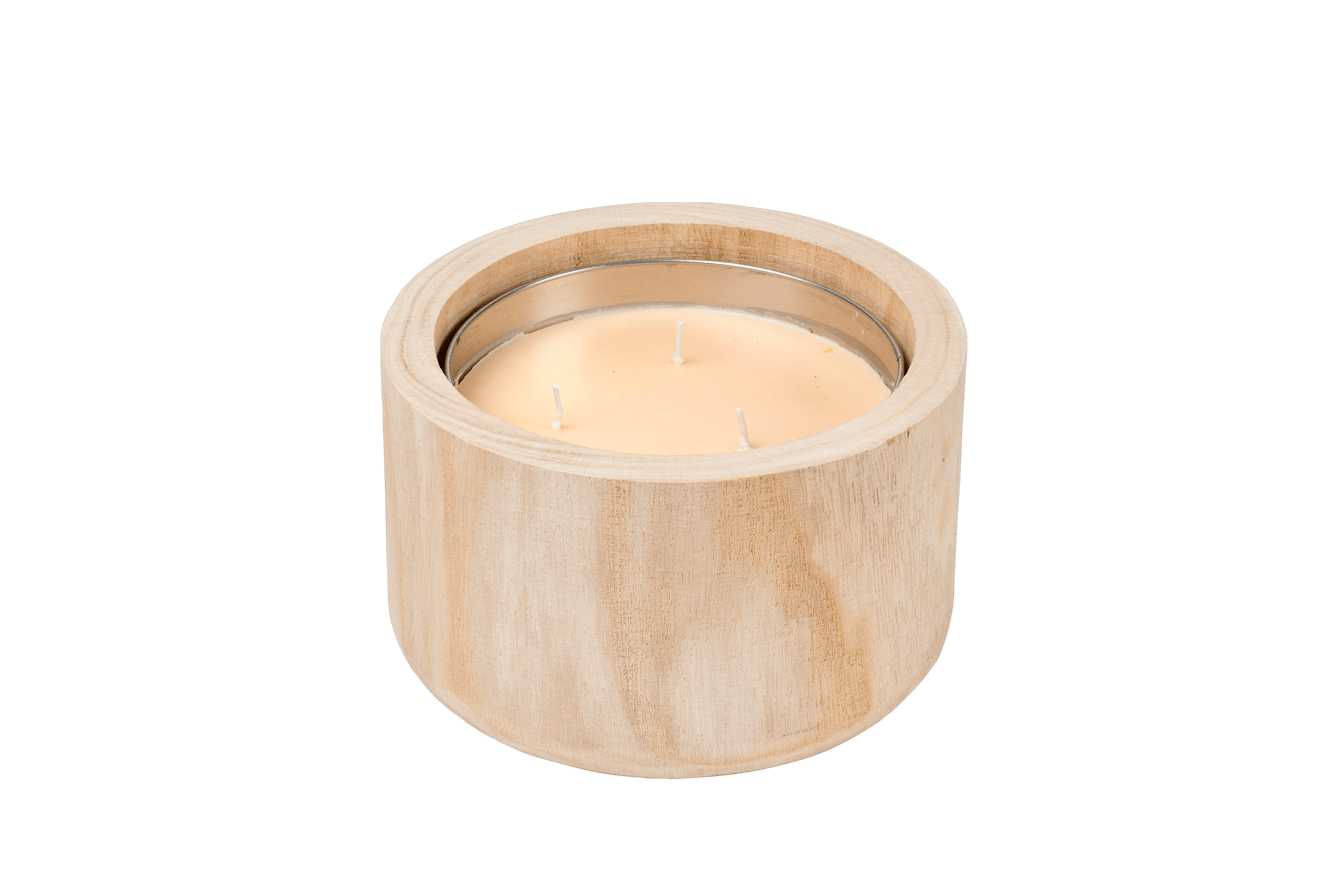 CITRONELLA WOOD Vela de jardim bege